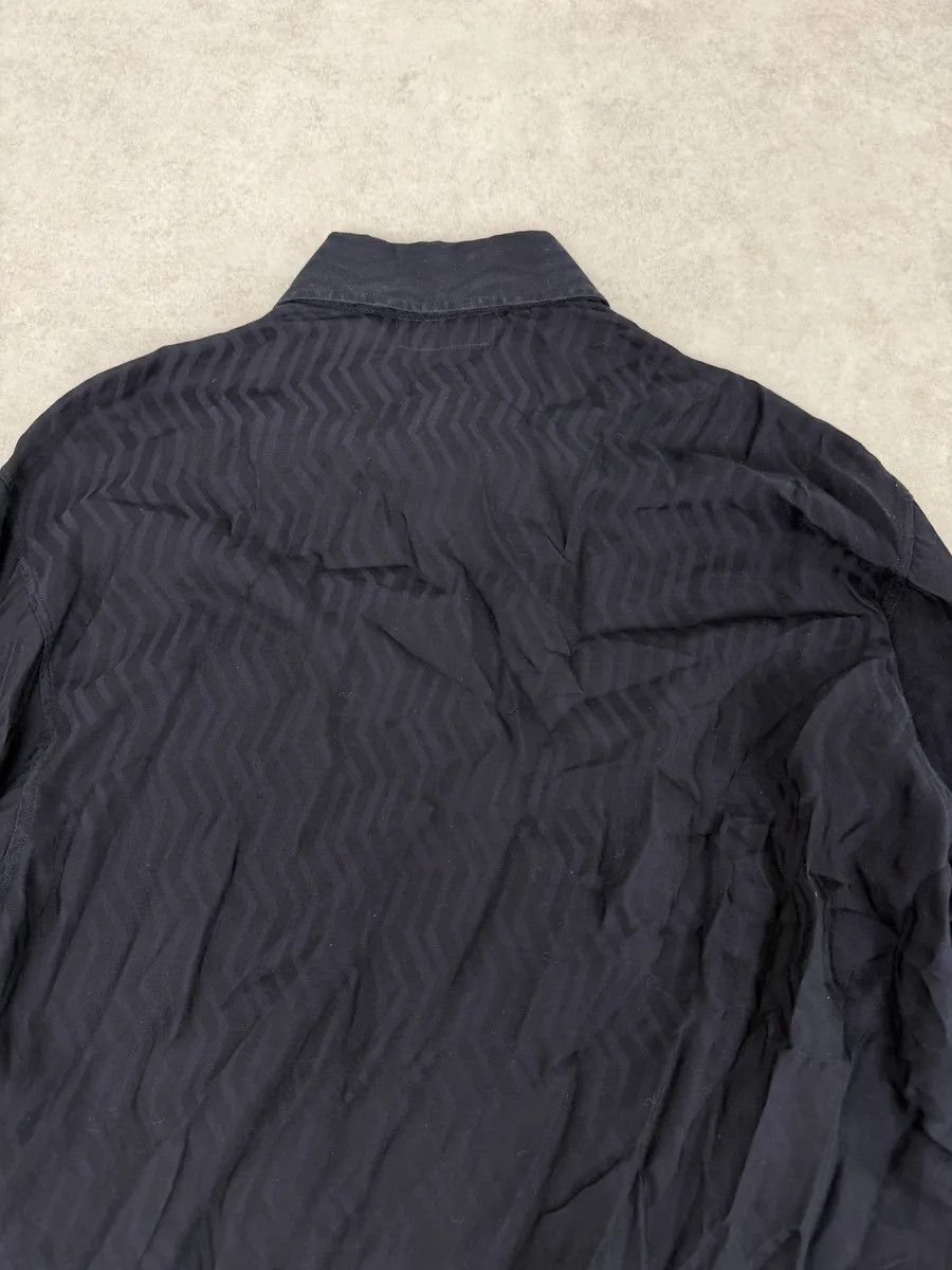 Emporio Armani 1990s Emporio Armani Navy Wavy Lined Shirt Size US M / EU 48-50 / 2 - 7 Thumbnail