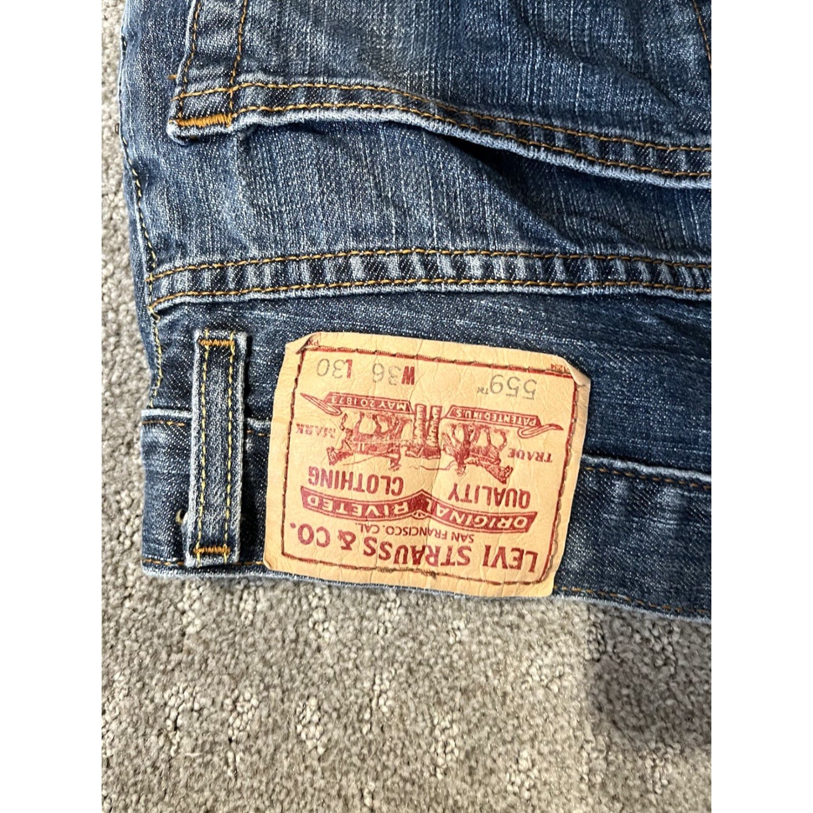 Levi's Levi's 559 Jeans Men Relaxed Fit Straight Denim Blue 36x30 Medium Wash - Zip Closure Cotton 559 Model Logo Zipper Vintage: No? Size US 36 / EU 52 - 6 Thumbnail