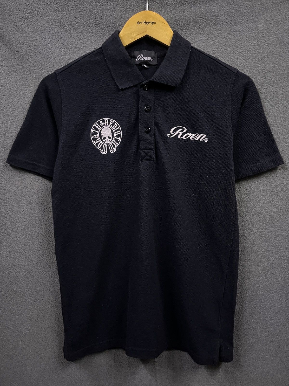 Mastermind Japan × Roen GOTHIC PUNK Y2K STYLE ROEN POLO TSHIRT Size US S / EU 44-46 / 1 - 4 Thumbnail