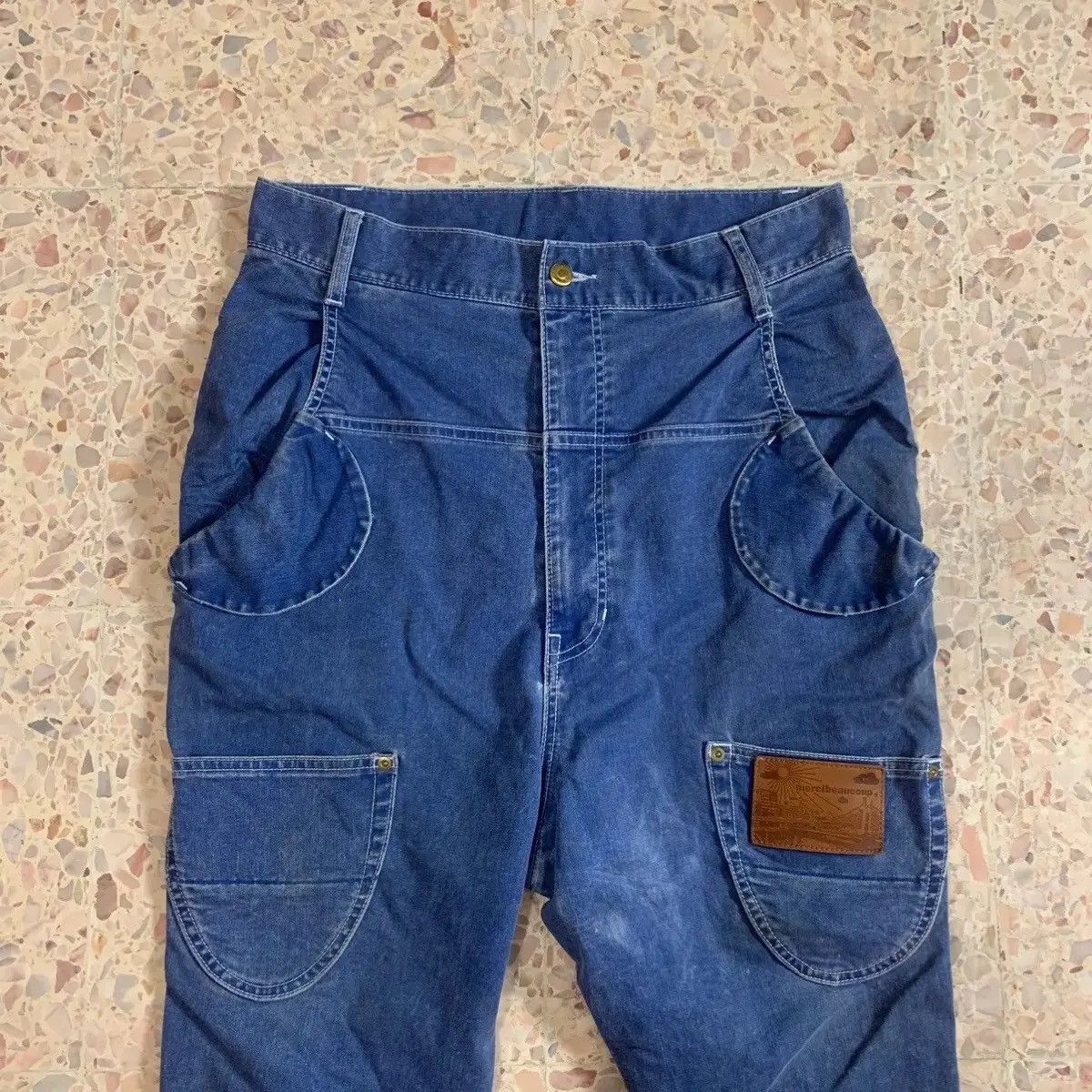Issey Miyake MERCIBEAUCOUP BY ISSEY MIYAKE EAR DESIGN DROP CROTCH DENIM Size US 32 / EU 48 - 2 Thumbnail