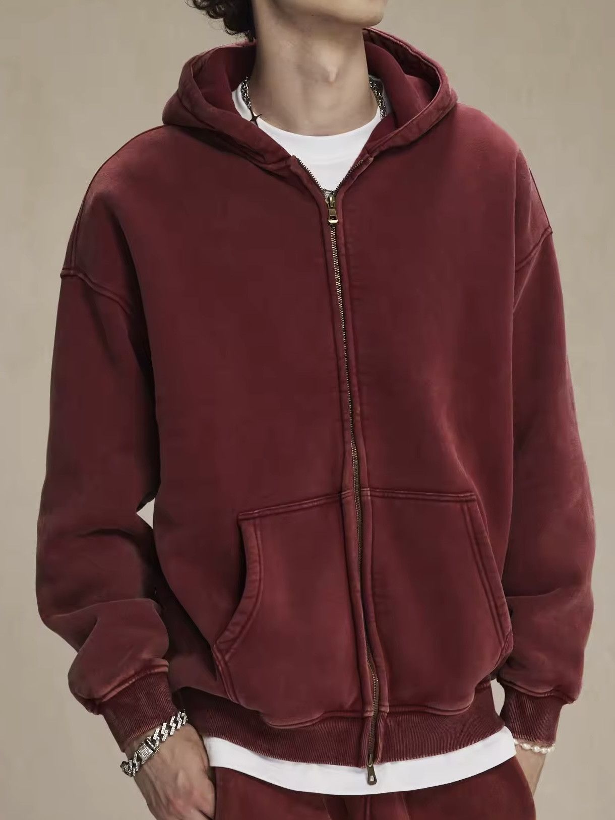 Japanese Brand × Vintage Batik fleece zippered hoodie Size US S / EU 44-46 / 1 - 4 Thumbnail