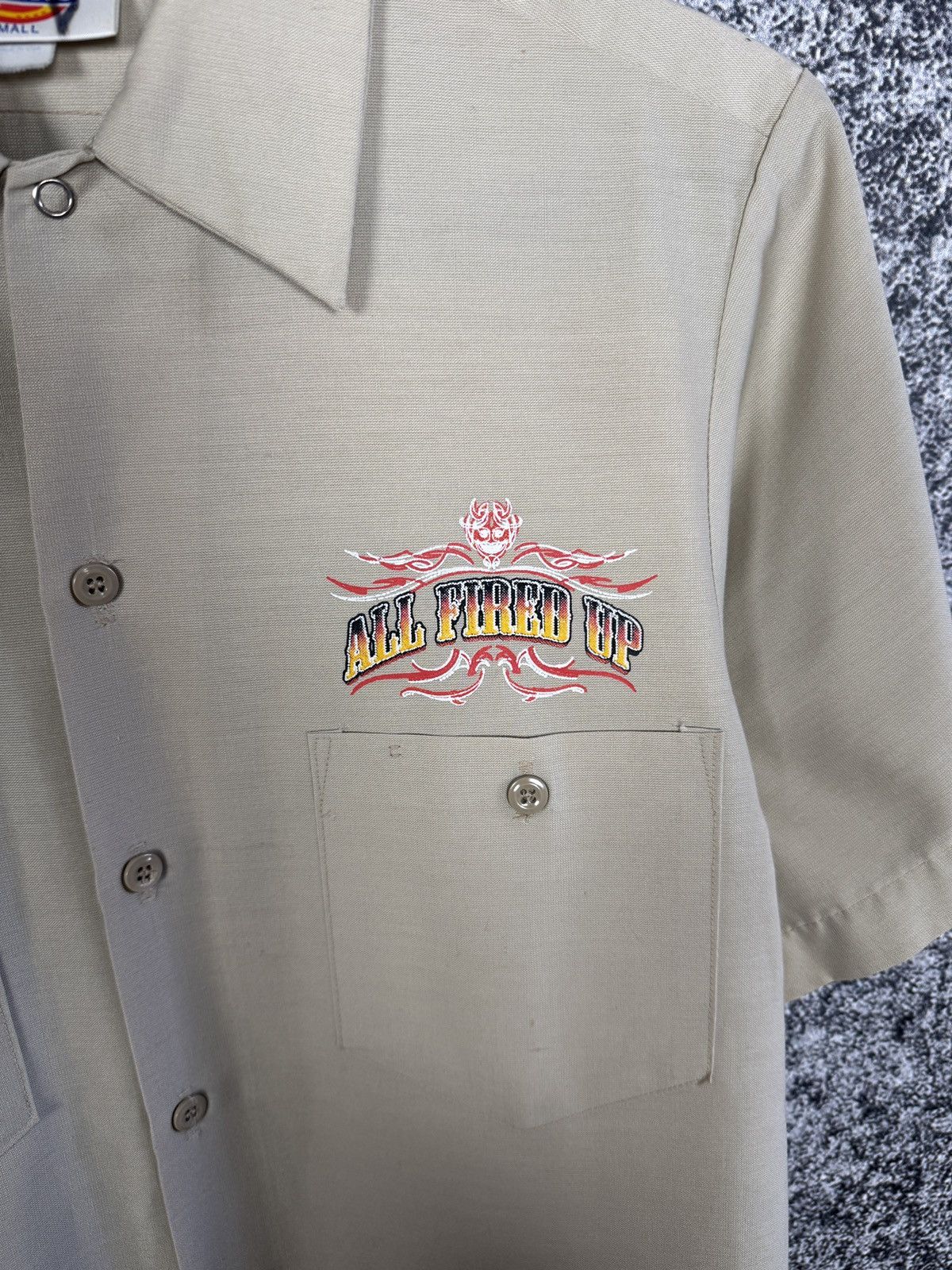 Dickies Dickies Short Sleeve Work Shirt Junkyard Garage Vintage Sz S Size US S / EU 44-46 / 1 - 7 Thumbnail