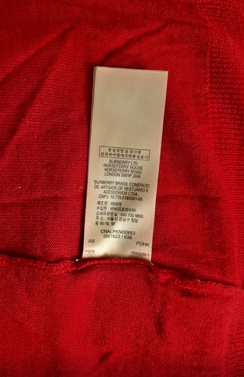 Burberry Burberry Brit sweater wool cotton red M Size US M / EU 48-50 / 2 - 10 Thumbnail