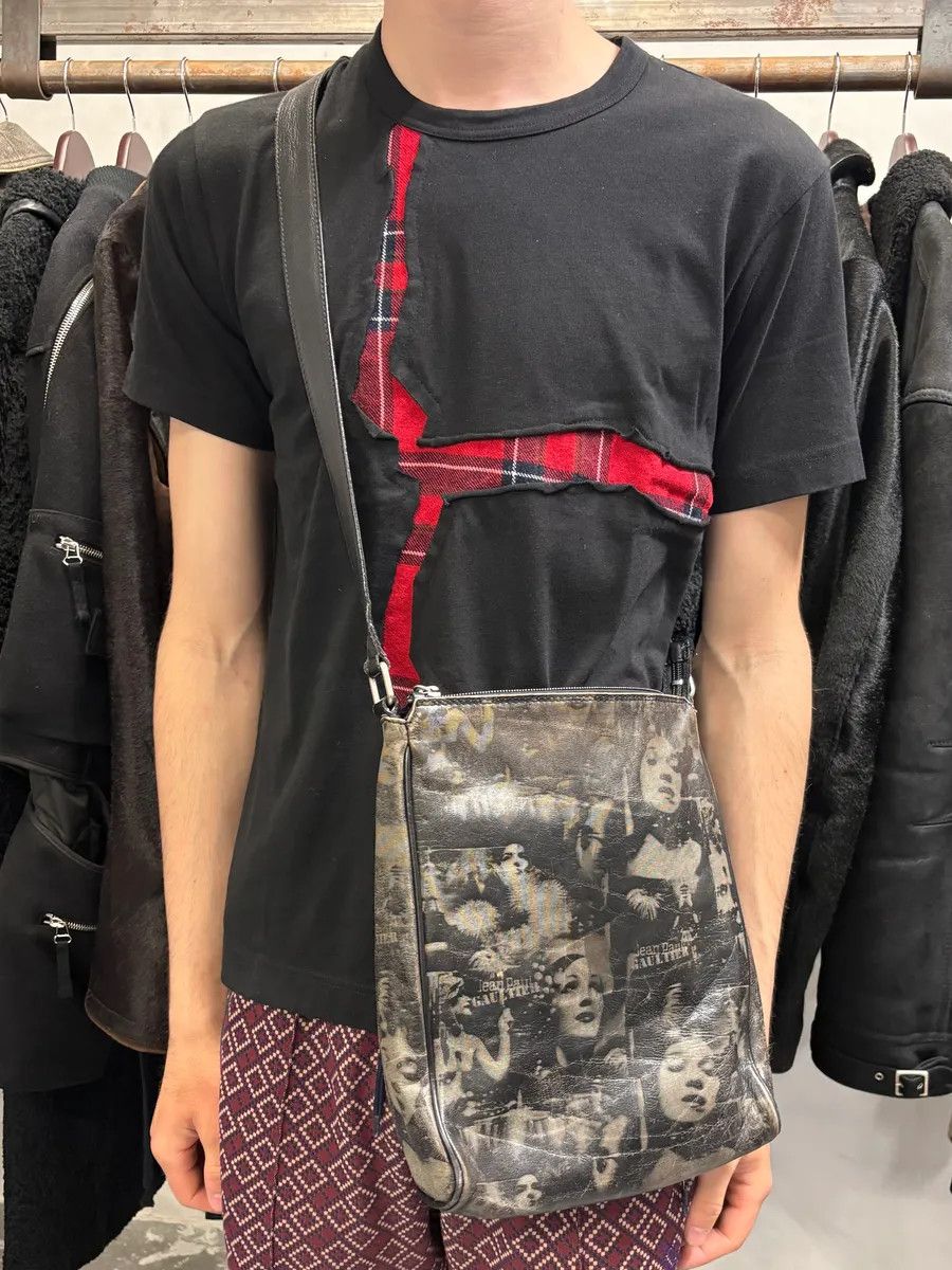 jean paul gaultier 顔柄 faces バッグ  レア！ Jean Paul Gaultier AW01 Vintage Gaultier Optical Illusion