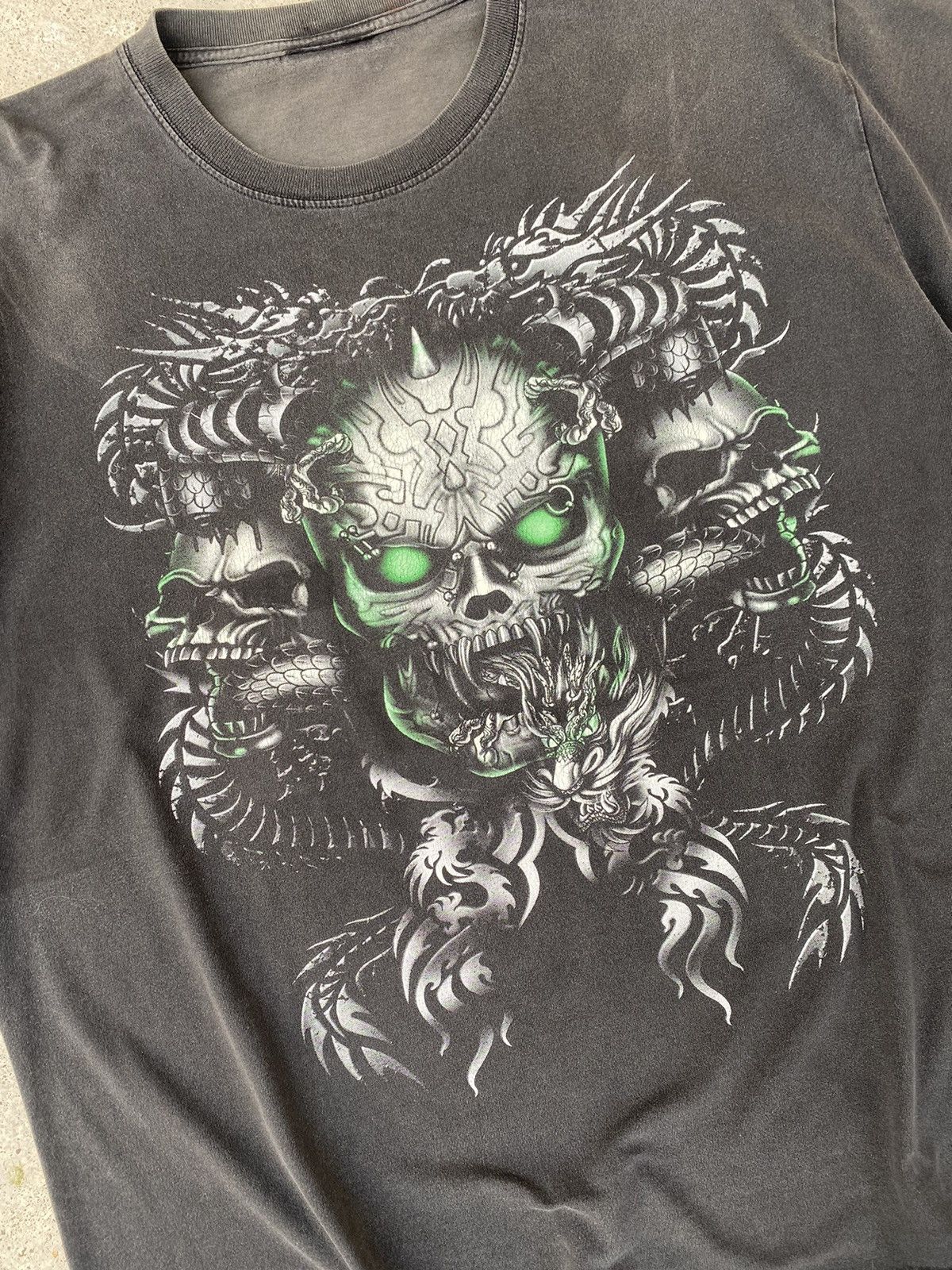 Affliction 2000s JNCO Styled Grunge Cyber Skulls y2k Shirt Size US L / EU 52-54 / 3 - 3 Thumbnail