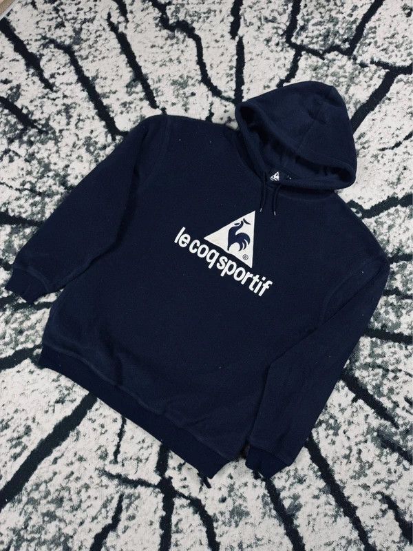 Le Coq Sportif Le Coq Sportif navy blue fleece hoodie M Size US M / EU 48-50 / 2 - 2 Thumbnail