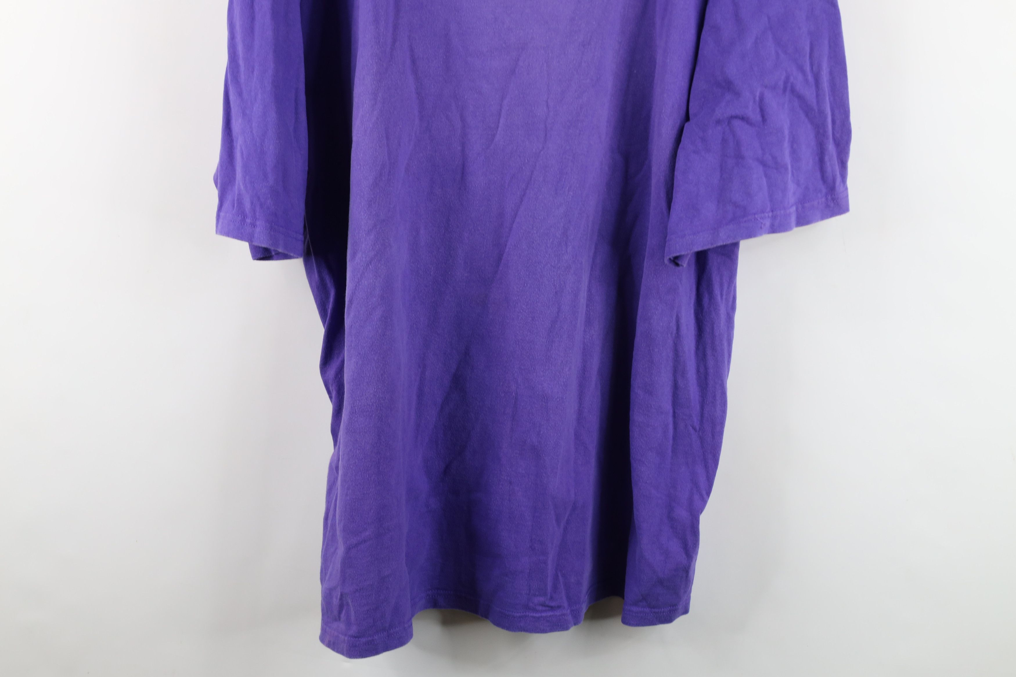 Vintage Vintage 90s Streetwear Heavyweight Cotton T-Shirt Purple Size US XXL / EU 58 / 5 - 3 Thumbnail