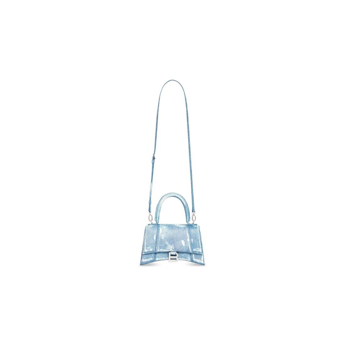 Balenciaga o1mt1gz0525 Size: OS / Hourglass Small Handbag Denim Size ONE SIZE - 7 Thumbnail