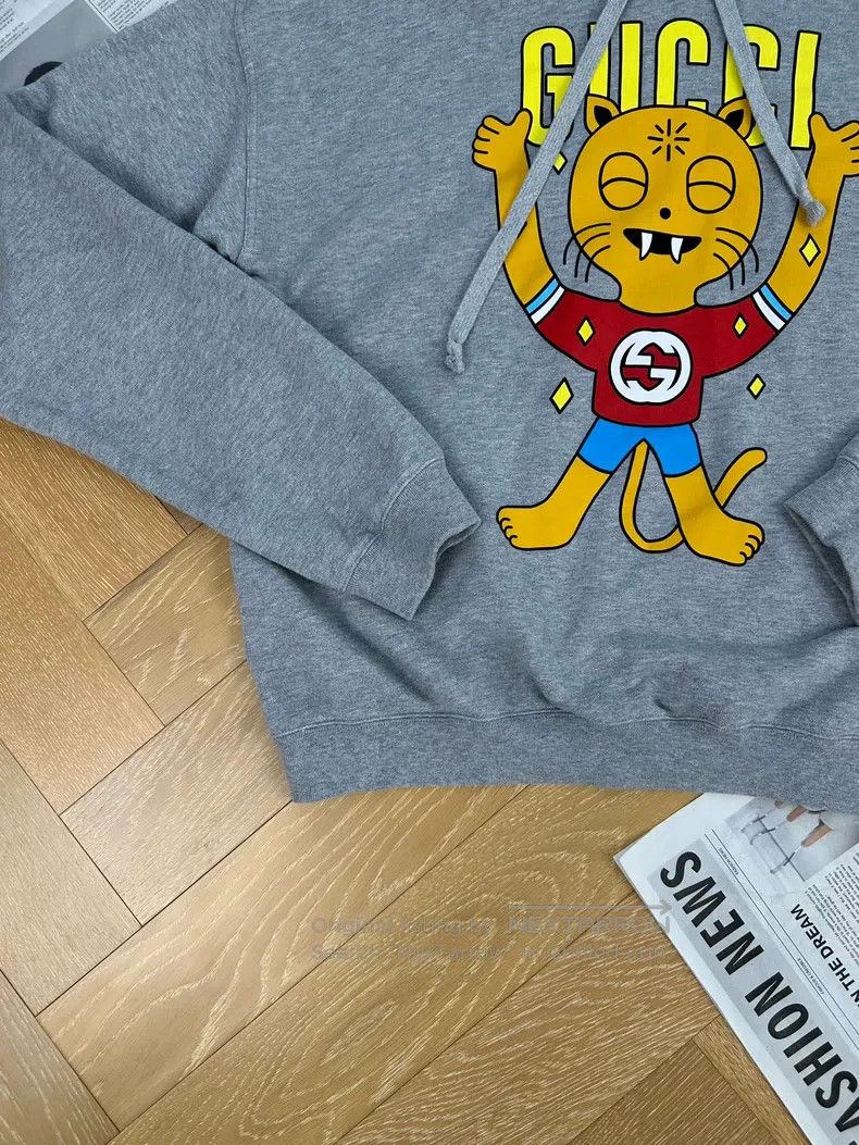 Gucci Gucci Letter kitten printed hood casual long-sleeved sweat Size US M / EU 48-50 / 2 - 4 Thumbnail