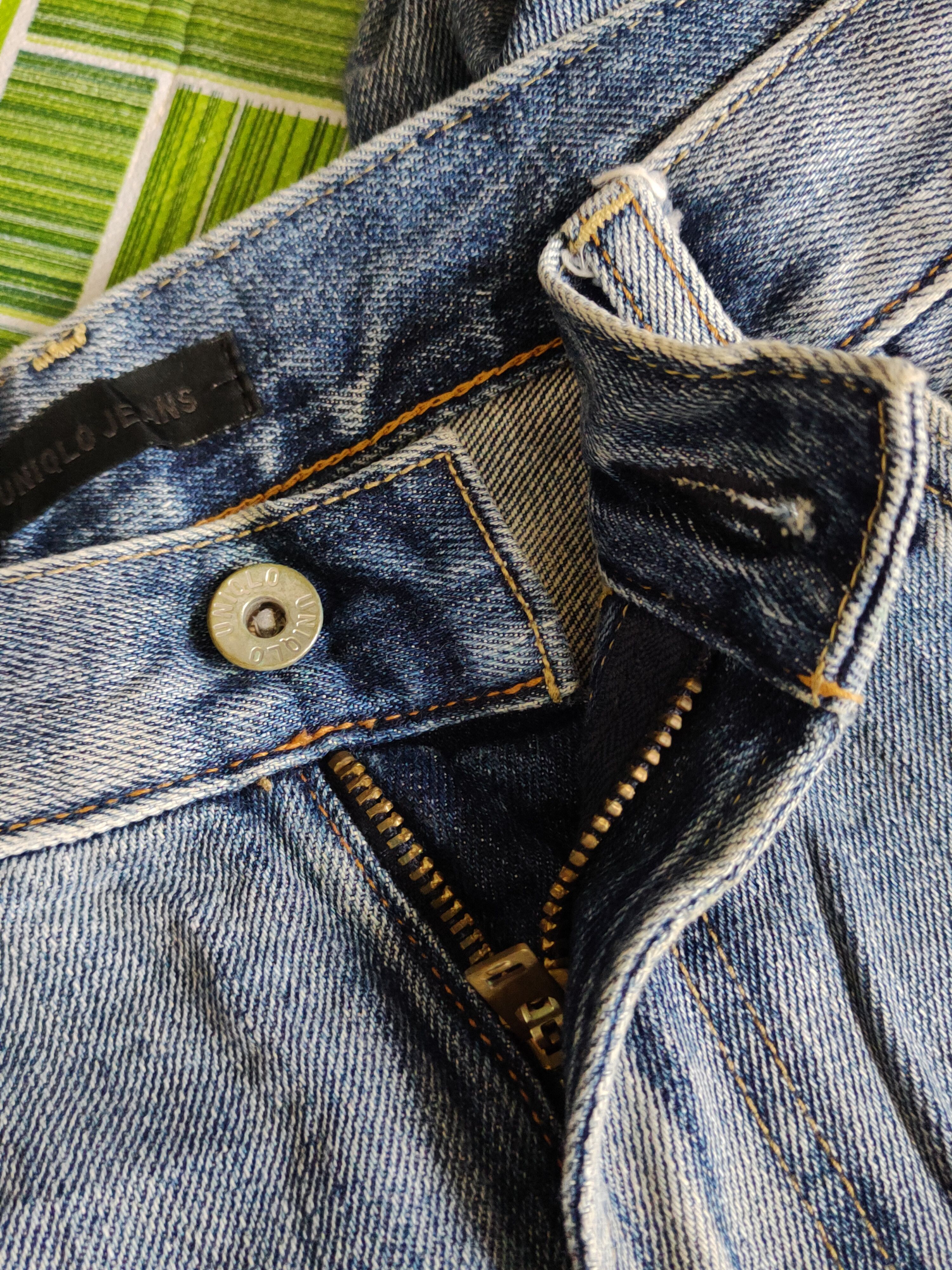 Japanese Brand Uniqlo Blue Faded Distressed Ripped Jeans #S2199 Size US 32 / EU 48 - 12 Thumbnail