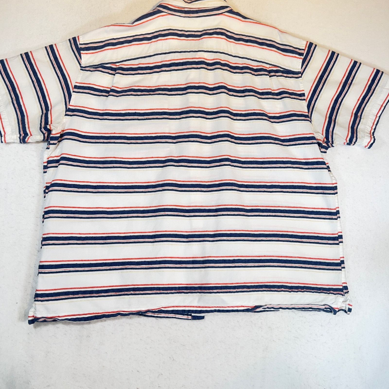 Orvis Orvis Button Shirt Men's XXL White Blue Orange Stripe Size US XXL / EU 58 / 5 - 11 Thumbnail
