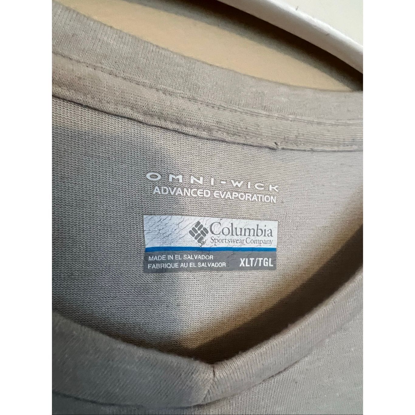 Columbia Columbia Grey Omni-Wick T-Shirt Men’s Size XLT FLAWS Size US XL / EU 56 / 4 - 5 Thumbnail