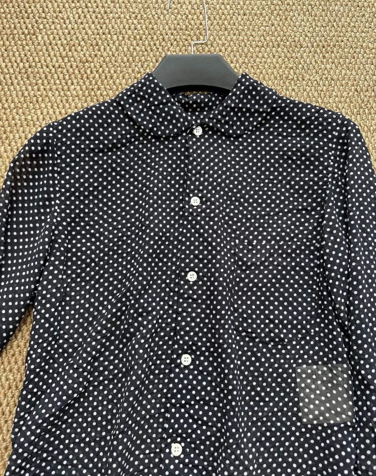Comme des Garcons COMME des GARÇONS Base Small Polka Dot Chiffon Shirt K23 Size S / US 4 / IT 40 - 4 Thumbnail