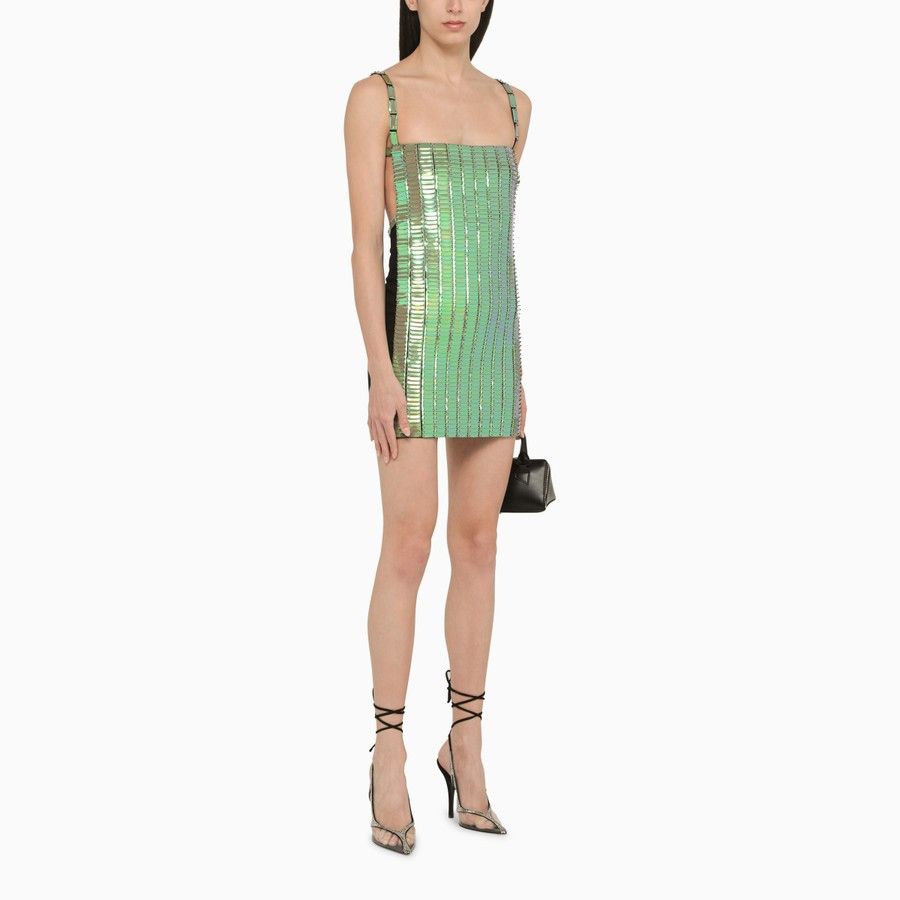 The Attico o1d2blof1024 Mini Dress in Green Size S / US 4 / IT 40 - 2 Thumbnail