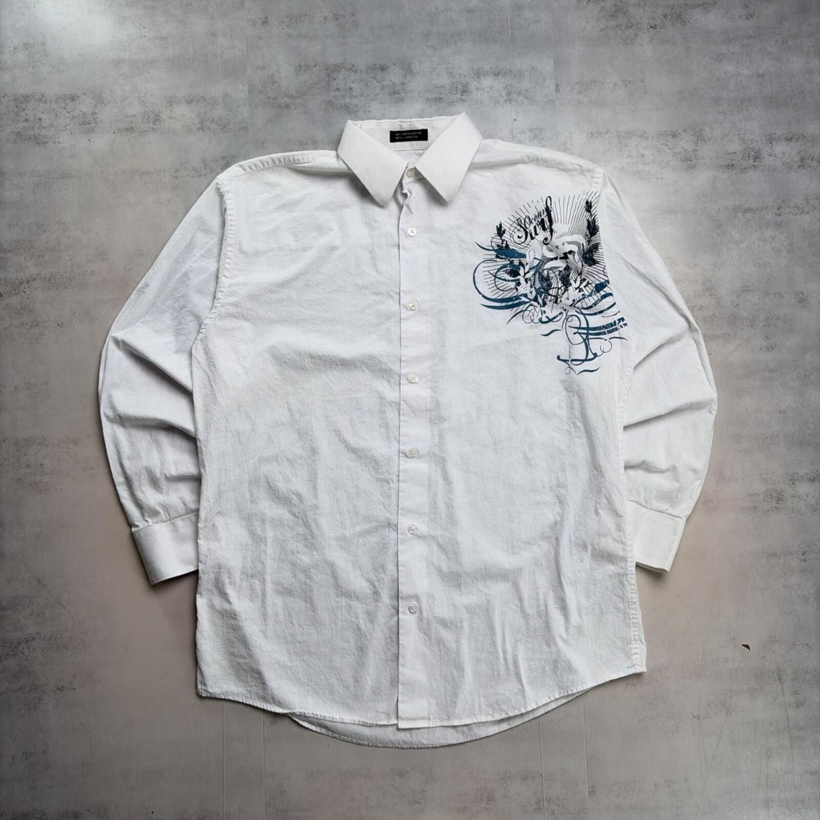 Other Y2K Ocean Surf Grunge Distressed Long Sleeve Button Up Shirt Size US L / EU 52-54 / 3 - 1 Thumbnail