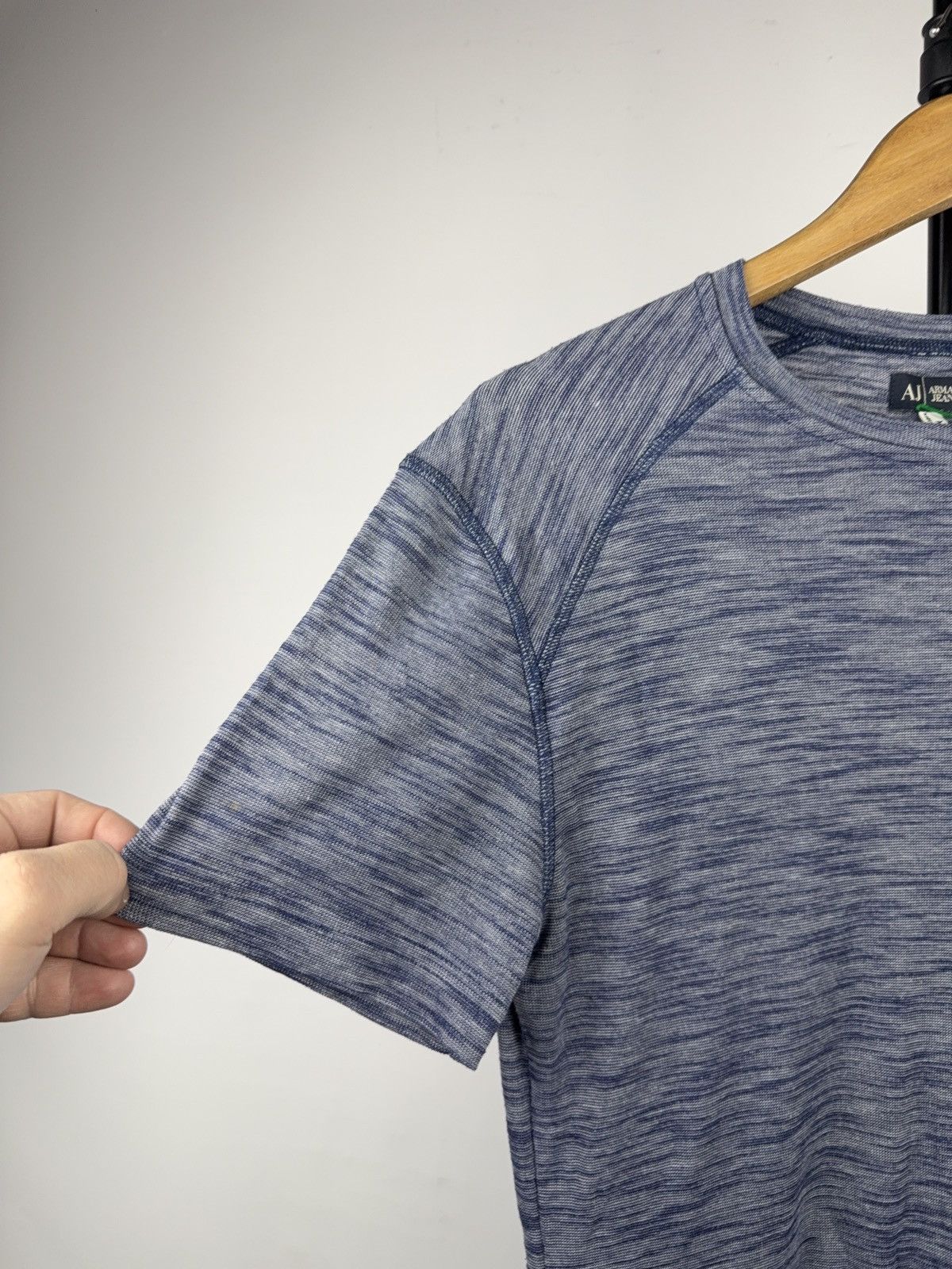 Armani 00s Armani Jeans Italy Blue Melange Stretch T-Shirt Slim Fit Size US M / EU 48-50 / 2 - 4 Thumbnail