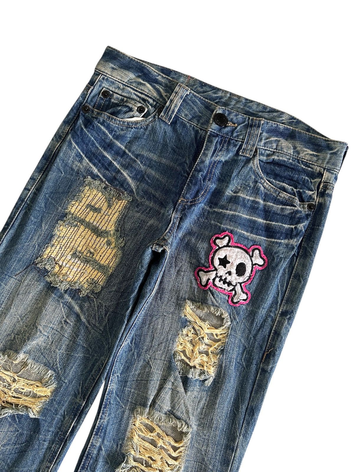 Japanese Brand × Vintage Vintage Japanese BACK & FORTH Distressed Jeans Punk Style Size US 31 - 5 Thumbnail
