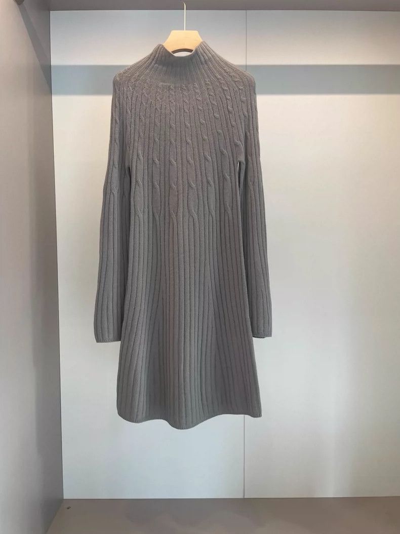 Loro Piana LORO PIANA Dark grey cashmere sweater dress Size L / US 10 / IT 46 - 2 Thumbnail