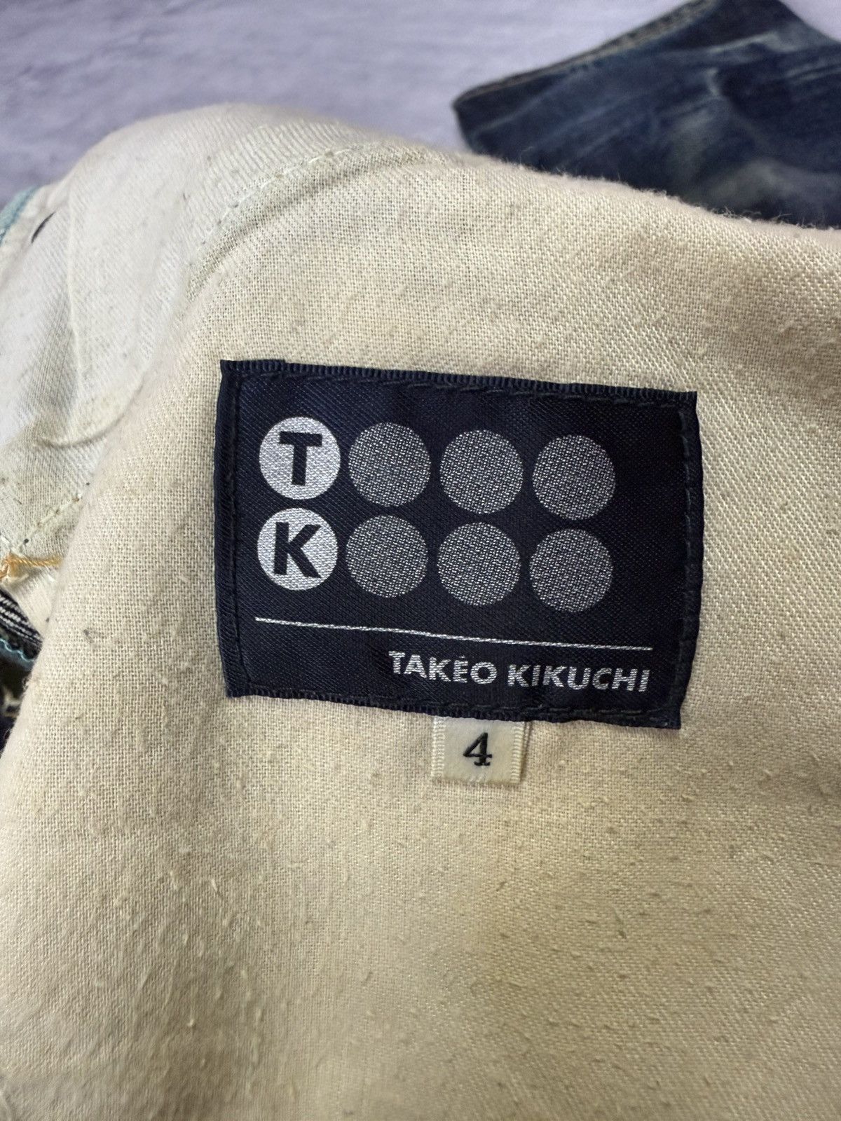 Japanese Brand Takeo Kikuchi Japan Claw Mark Mud Wash Loose Jeans Size US 34 / EU 50 - 19 Thumbnail