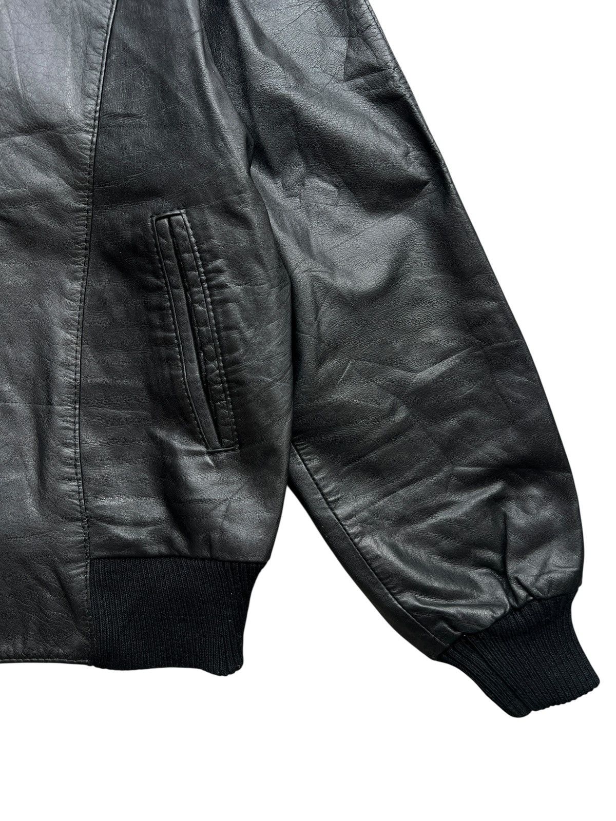 Vintage Vintage 80s King Leo Japanese Black Bomber Leather Jacket Size US S / EU 44-46 / 1 - 8 Thumbnail