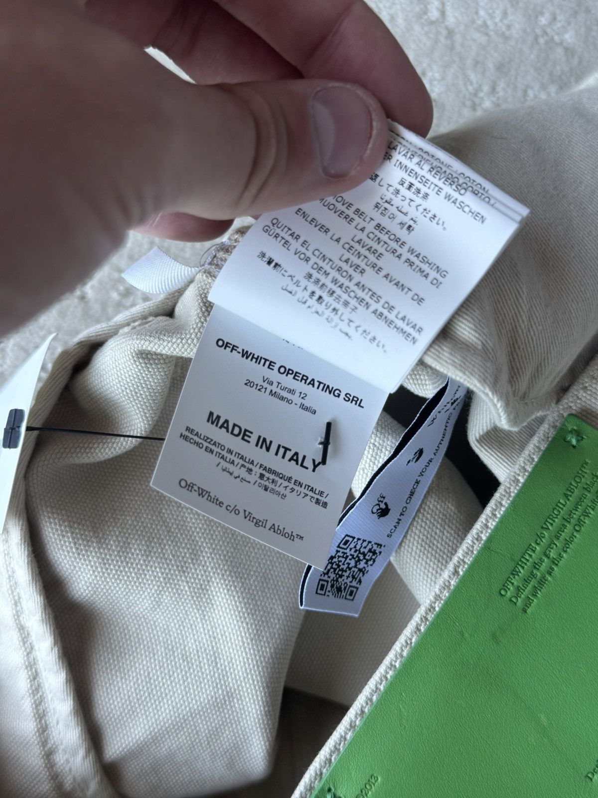 Off-White Off White Double Waist Beige Carpenter Runway Pants Size US 34 / EU 50 - 7 Thumbnail