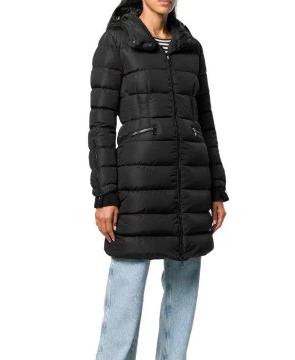 Moncler Moncler Black Long Down Coat 2 9/10 Hat Stain Size M / US 6-8 / IT 42-44 - 4 Thumbnail