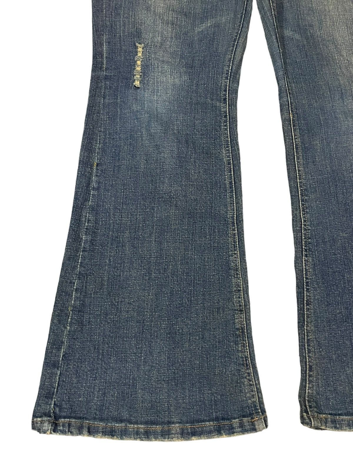 POST ARCHIVE FACTION (PAF) Vintage Japanese Bush Pants Mud Wash Distressed Flare Jeans Size US 34 / EU 50 - 5 Thumbnail