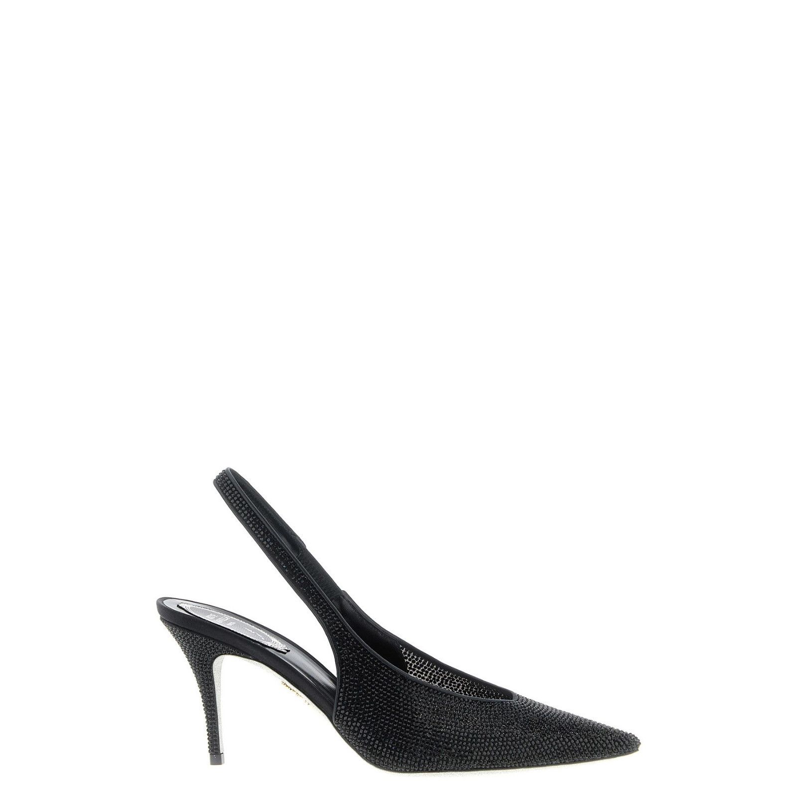 RENE CAOVILLA Jinny Black Slingback Pumps New & Authentic (W