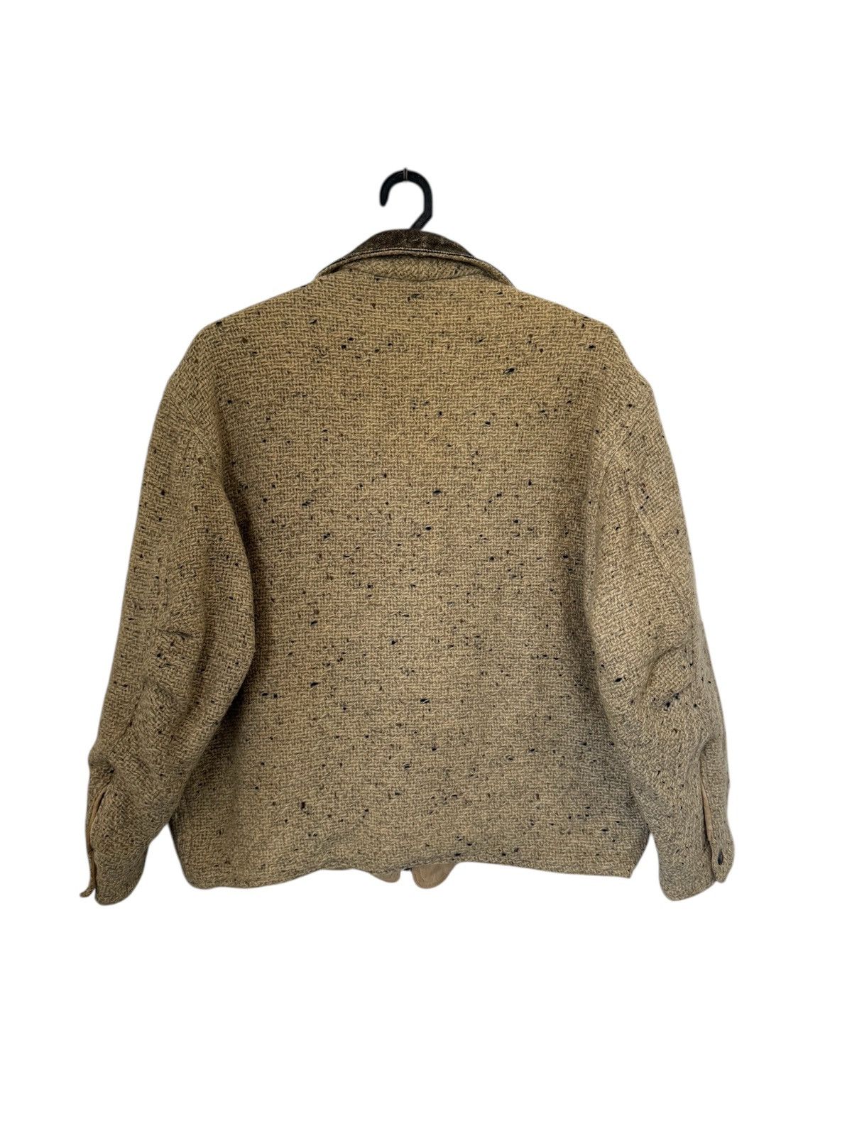 Issey Miyake SUPER RARE VINTAGE ISSEY MIYAKE KNIT JACKET LEATHER COLLAR Size US M / EU 48-50 / 2 - 4 Thumbnail