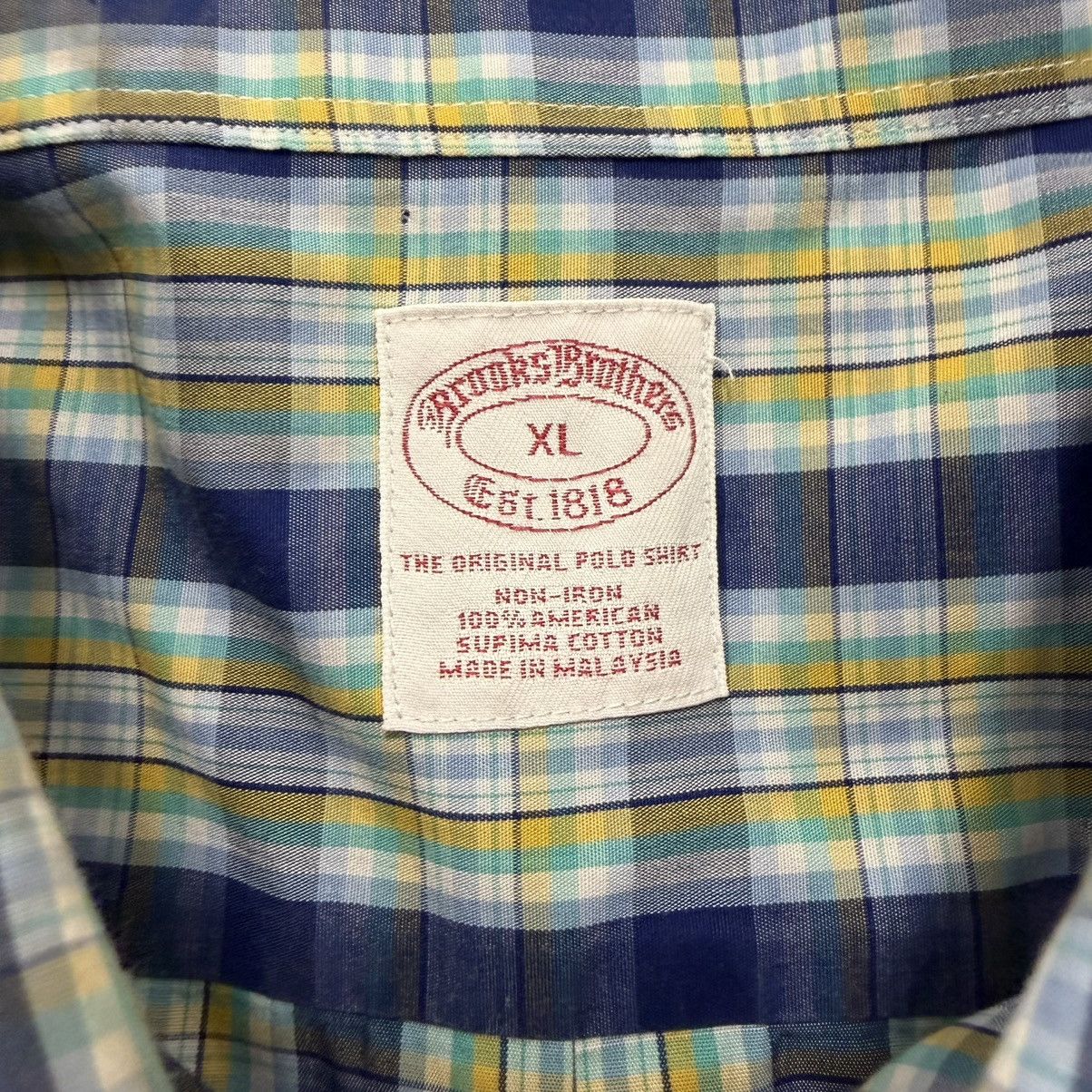 Brooks Brothers Brooks Brothers Plaid Short Sleeve Button Down Shirt Size US XL / EU 56 / 4 - 2 Thumbnail