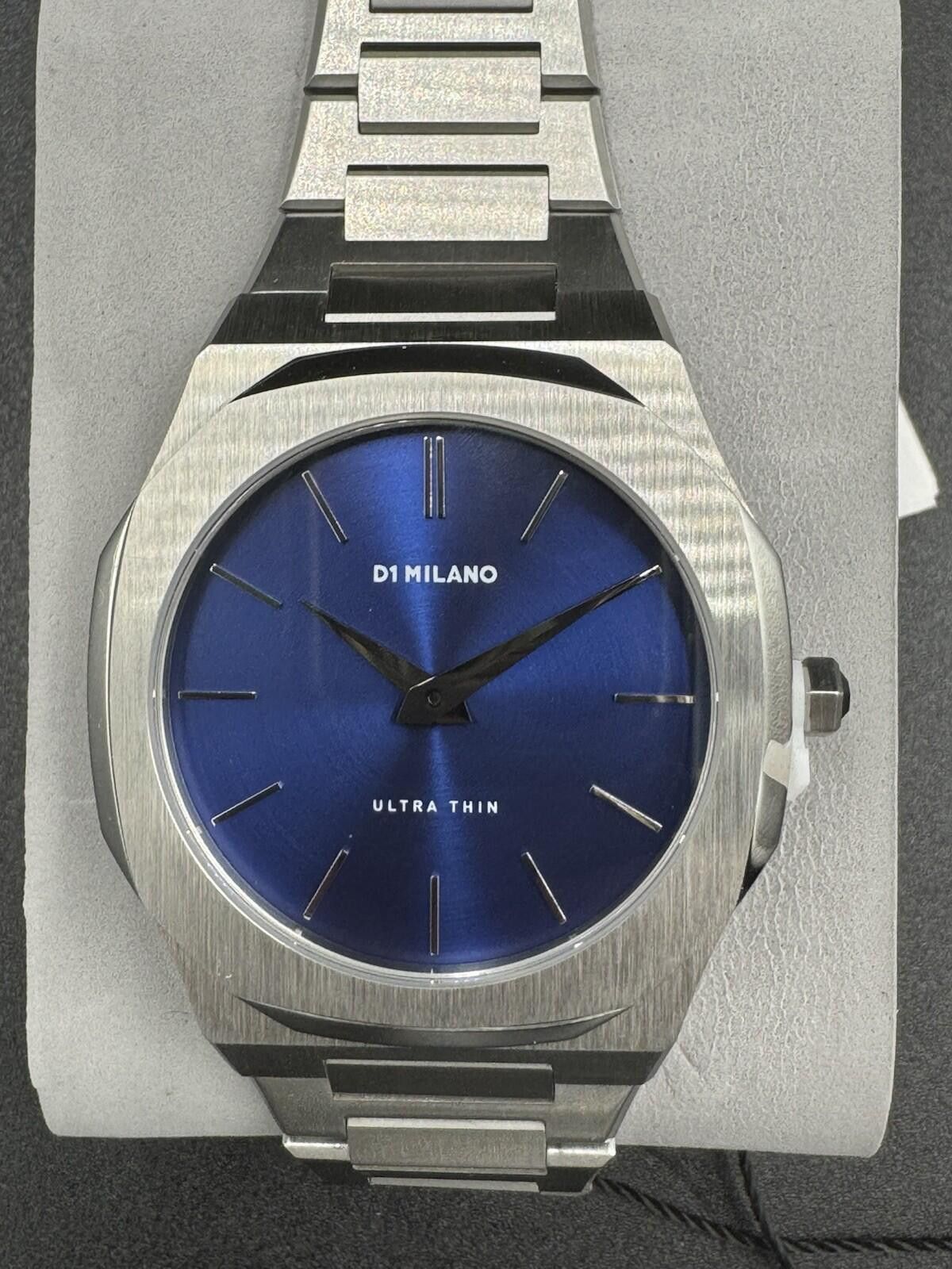 Other D1 Milano Ocean Blue Ultra Thin Silver Bracelet Watch 38mm B Size ONE SIZE - 1 Thumbnail
