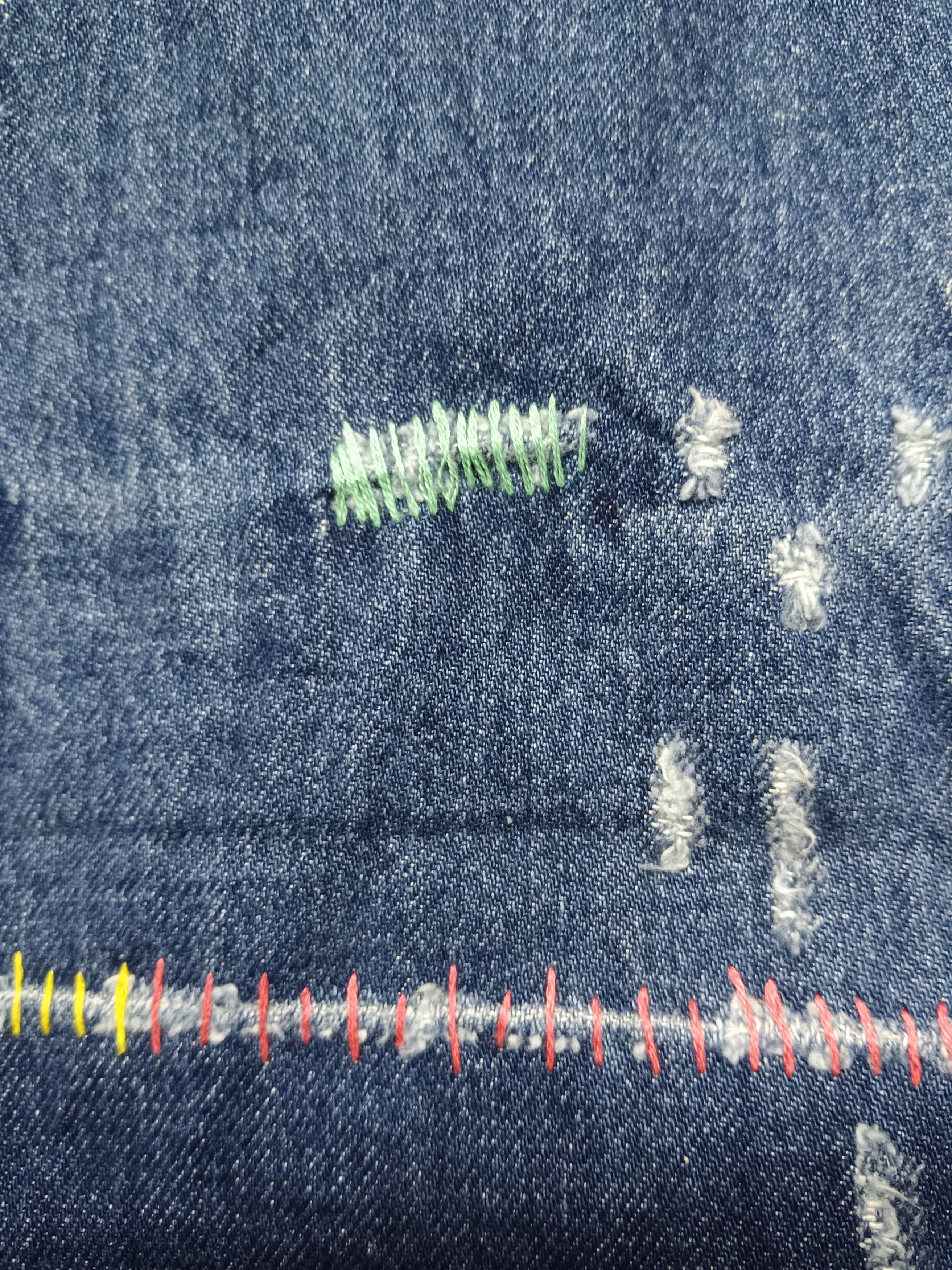 Tsumori Chisato Tsumori Chisato Embroidery Cropped Denim Size 31" - 17 Thumbnail