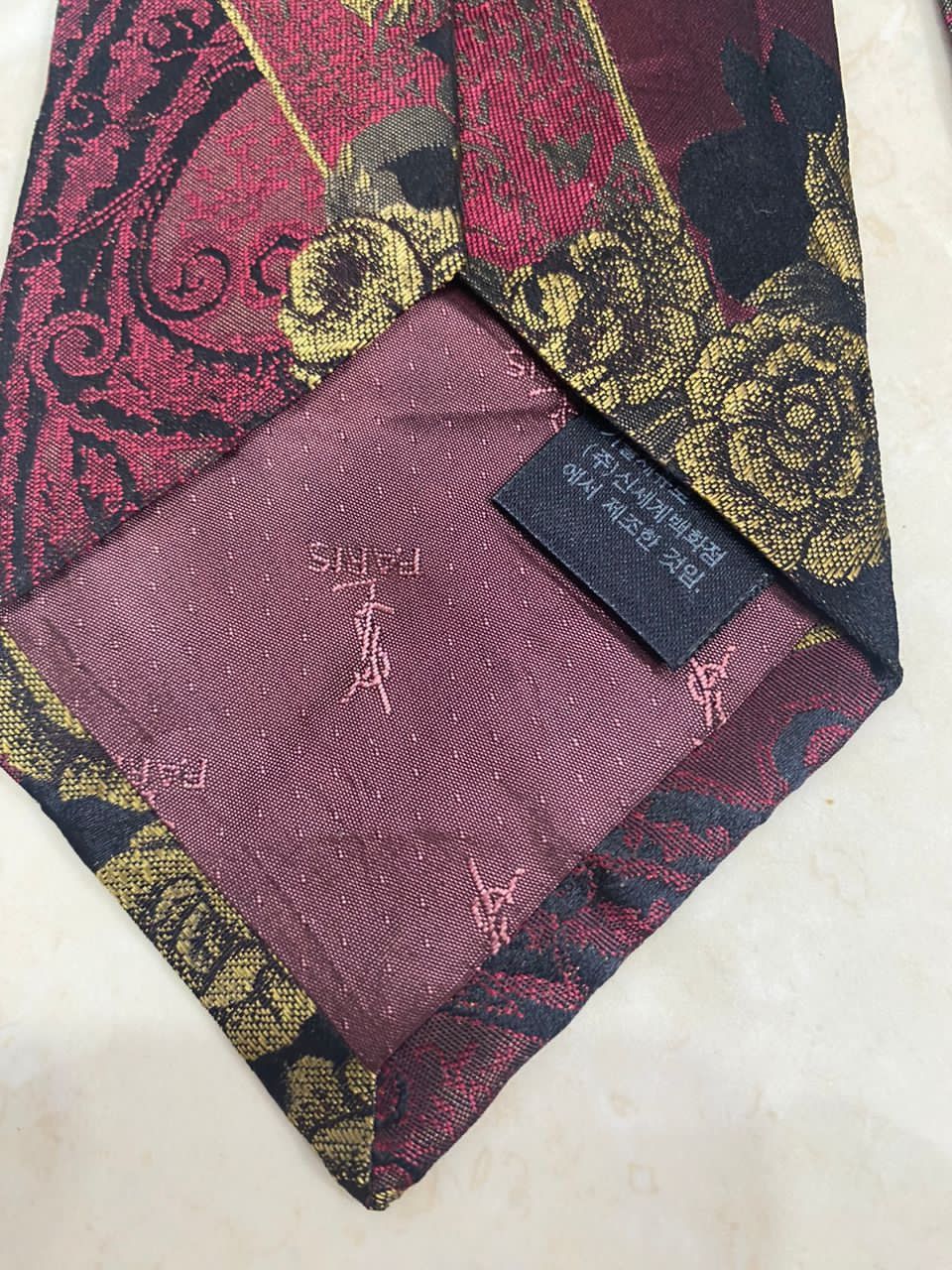 Vintage ‼️VINTAGE YVES SAINT LAURENT Paris Necktie silk tie Size ONE SIZE - 5 Thumbnail
