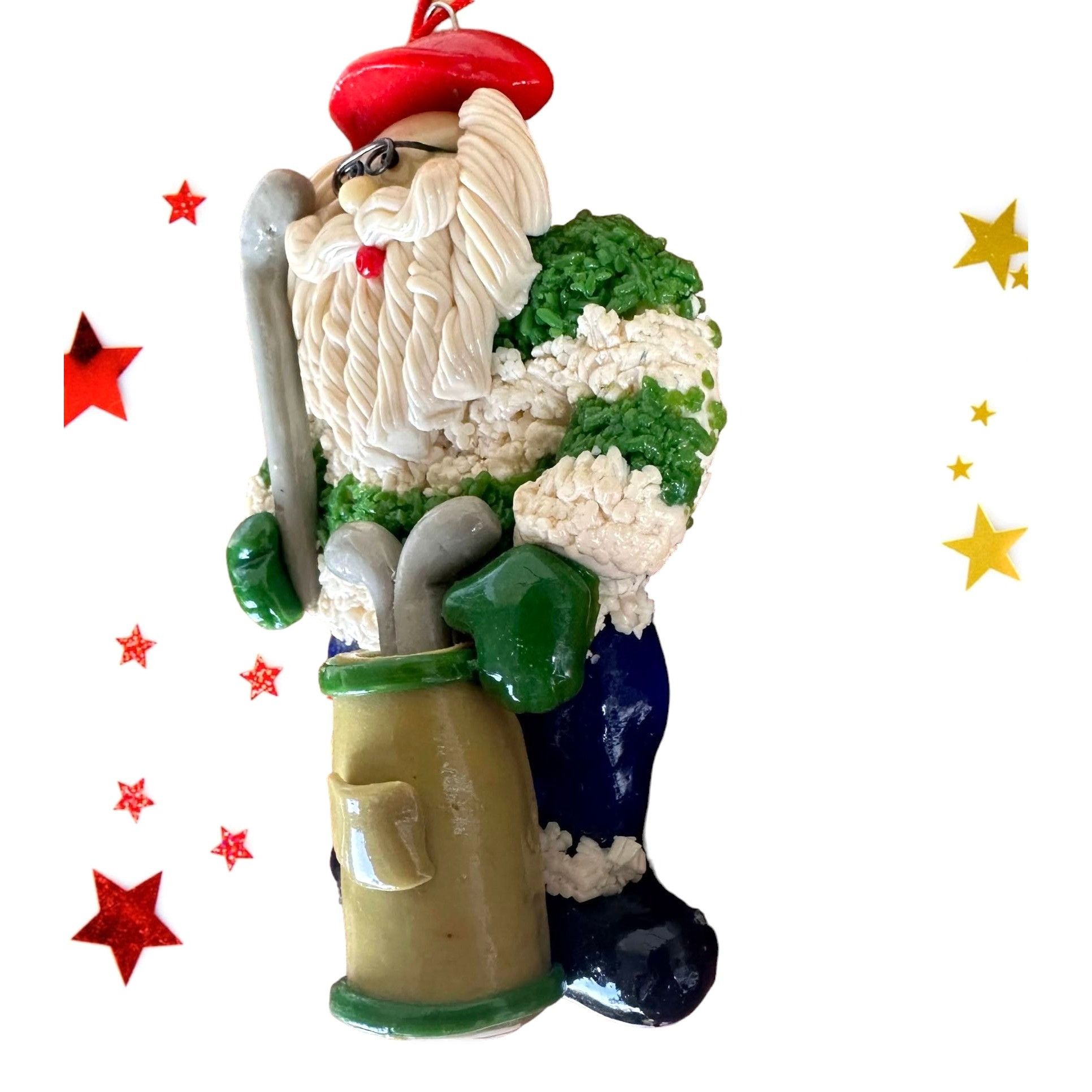 Handmade × Vintage Vintage Handmade Golfer Santa Ornament Christmas Fathers Day Size ONE SIZE - 6 Thumbnail