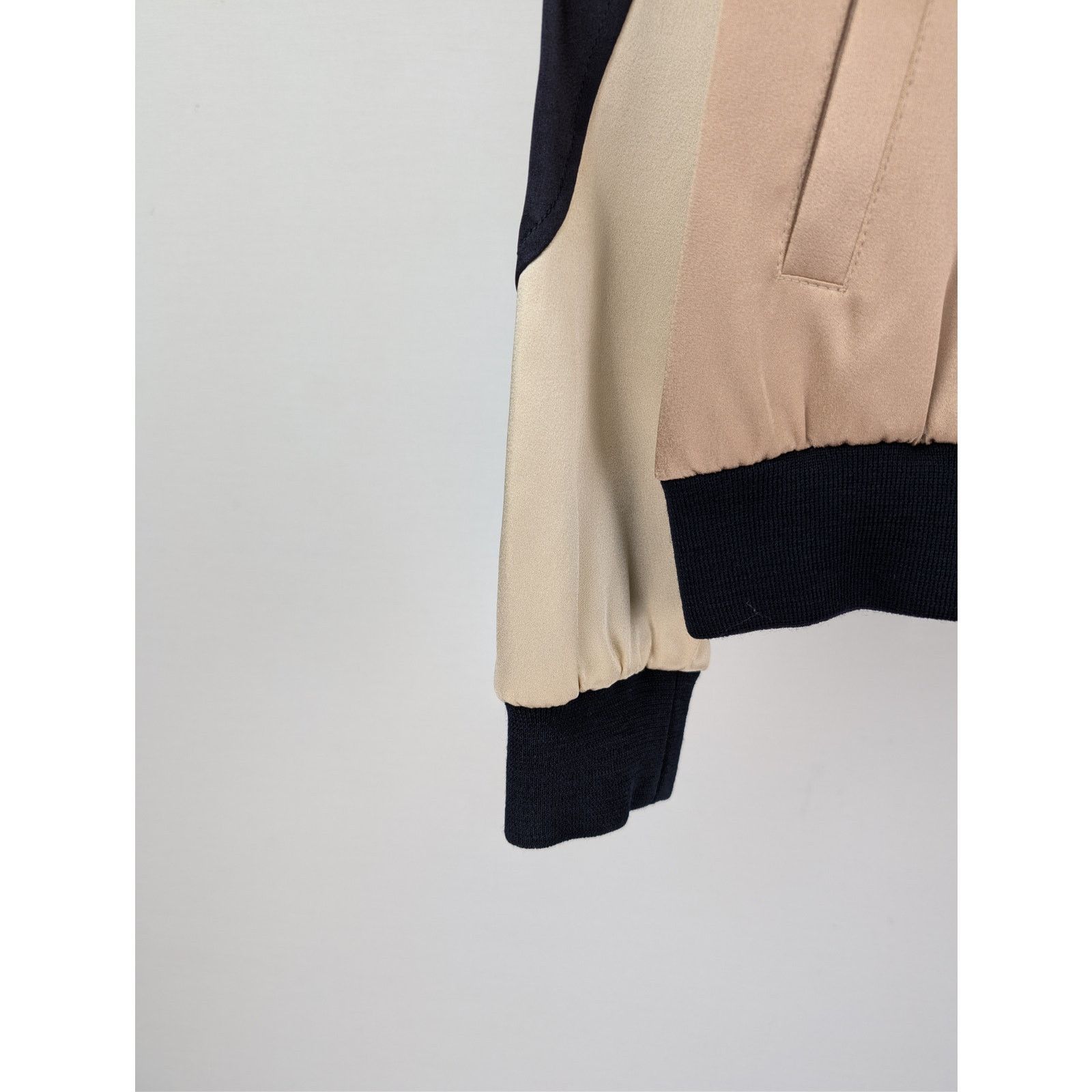 Saint Laurent Paris o1rshd1 Teddy Tricolore Satin Crepe Jacket in Beige Size US L / EU 52-54 / 3 - 7 Thumbnail
