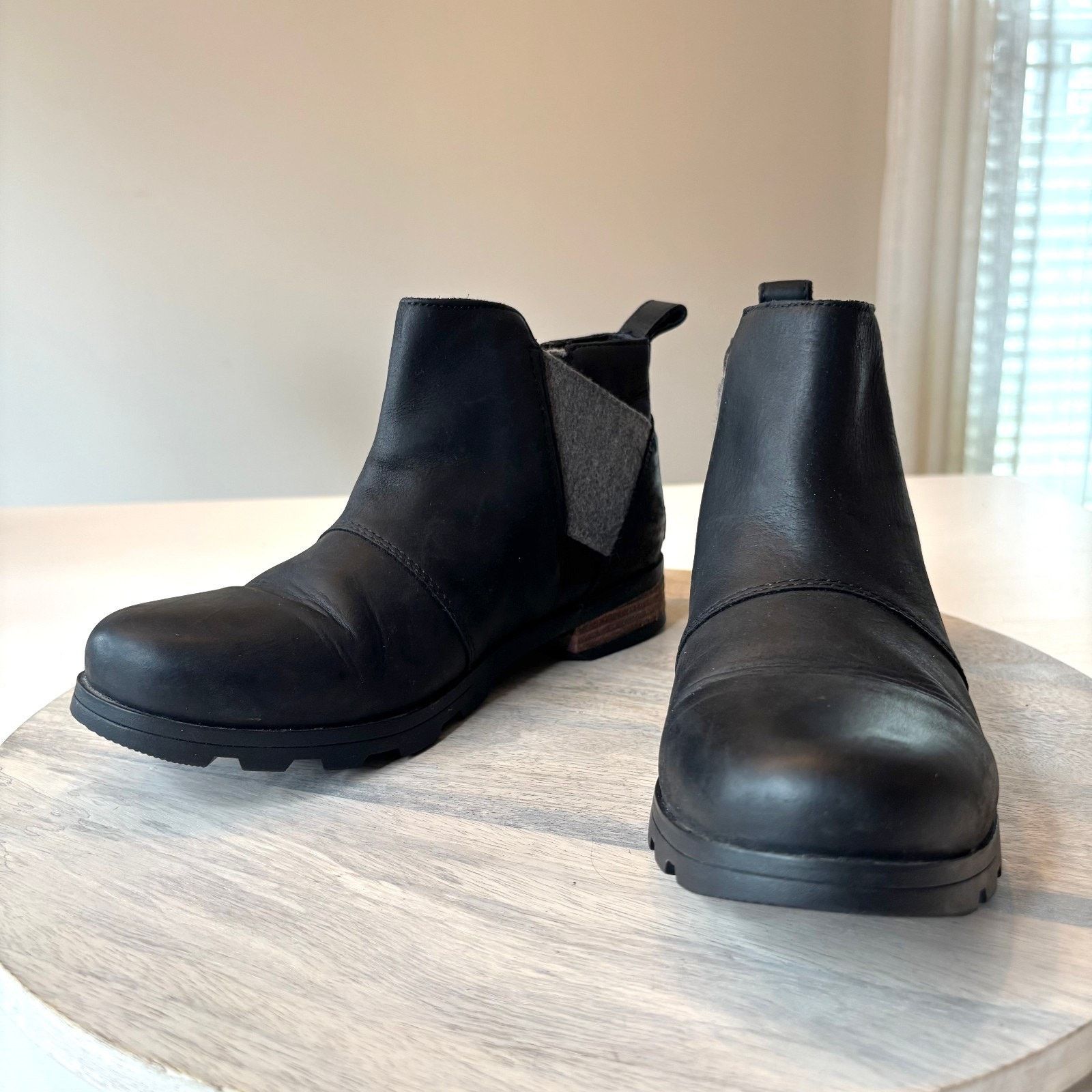 SOREL Sorel Emelie Ankle Chelsea Boots Size 8 Leather NL3718-010 Size US 8 / IT 38 - 3 Thumbnail