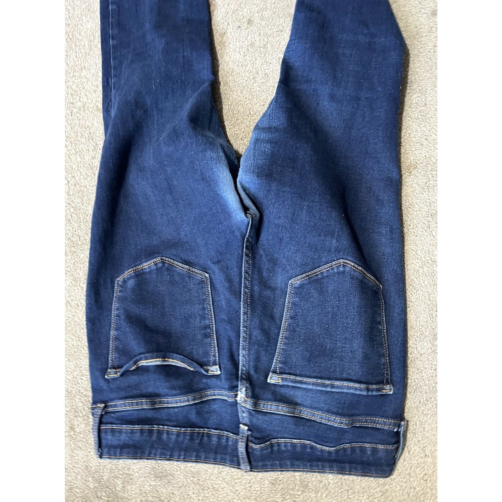 Old Navy Old Navy Jeans High Rise Straight Women's 12P Petite Blue Denim Stretch Pockets Casual Regular Fit 4 Pocket Cotton Polyester Spandex Women Jeans Size 34" / US 12 / IT 48 - 4 Thumbnail