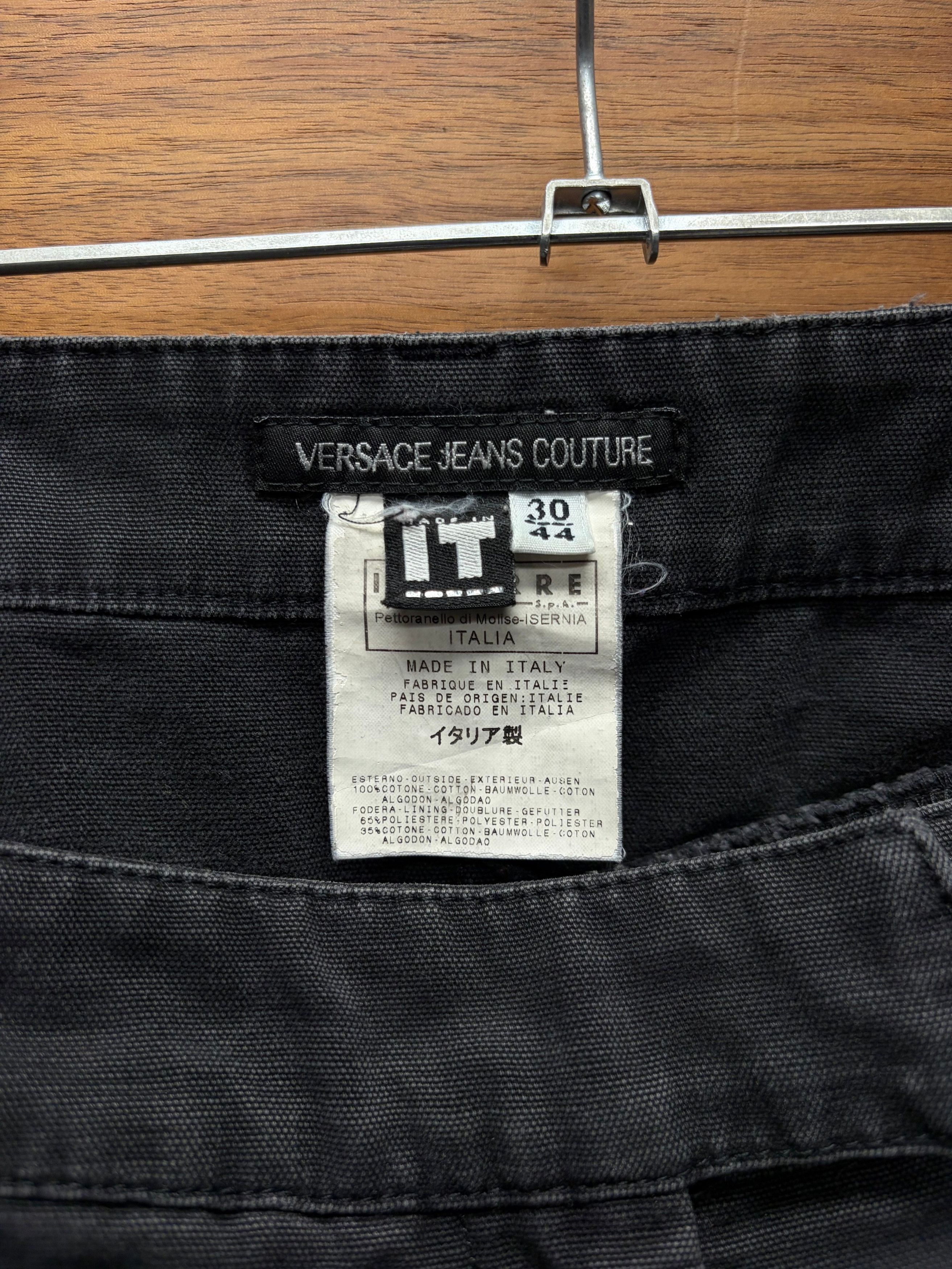 Versace Vintage Versace Panelled Black Low Rise Skinny Jeans Size US 30 / EU 46 - 3 Thumbnail