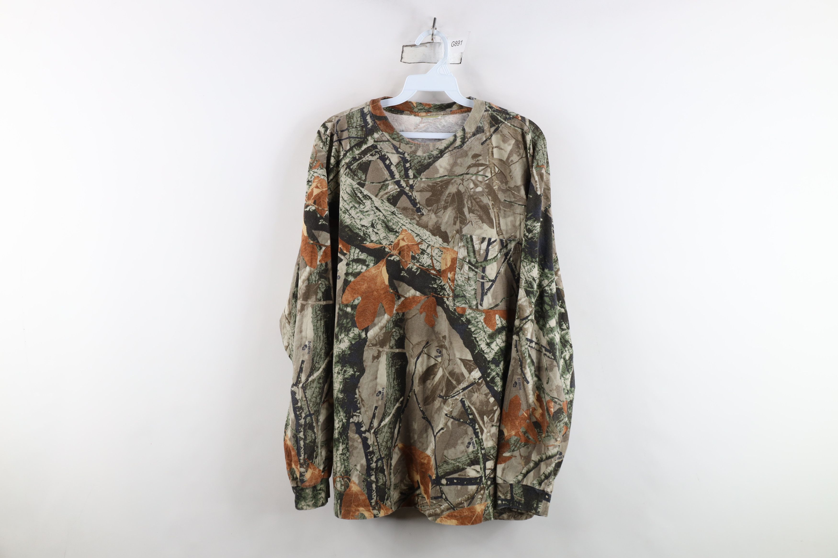 Vintage Vintage Y2K Streetwear Camouflage Long Sleeve Pocket T-Shirt Size US L / EU 52-54 / 3 - 1 Thumbnail