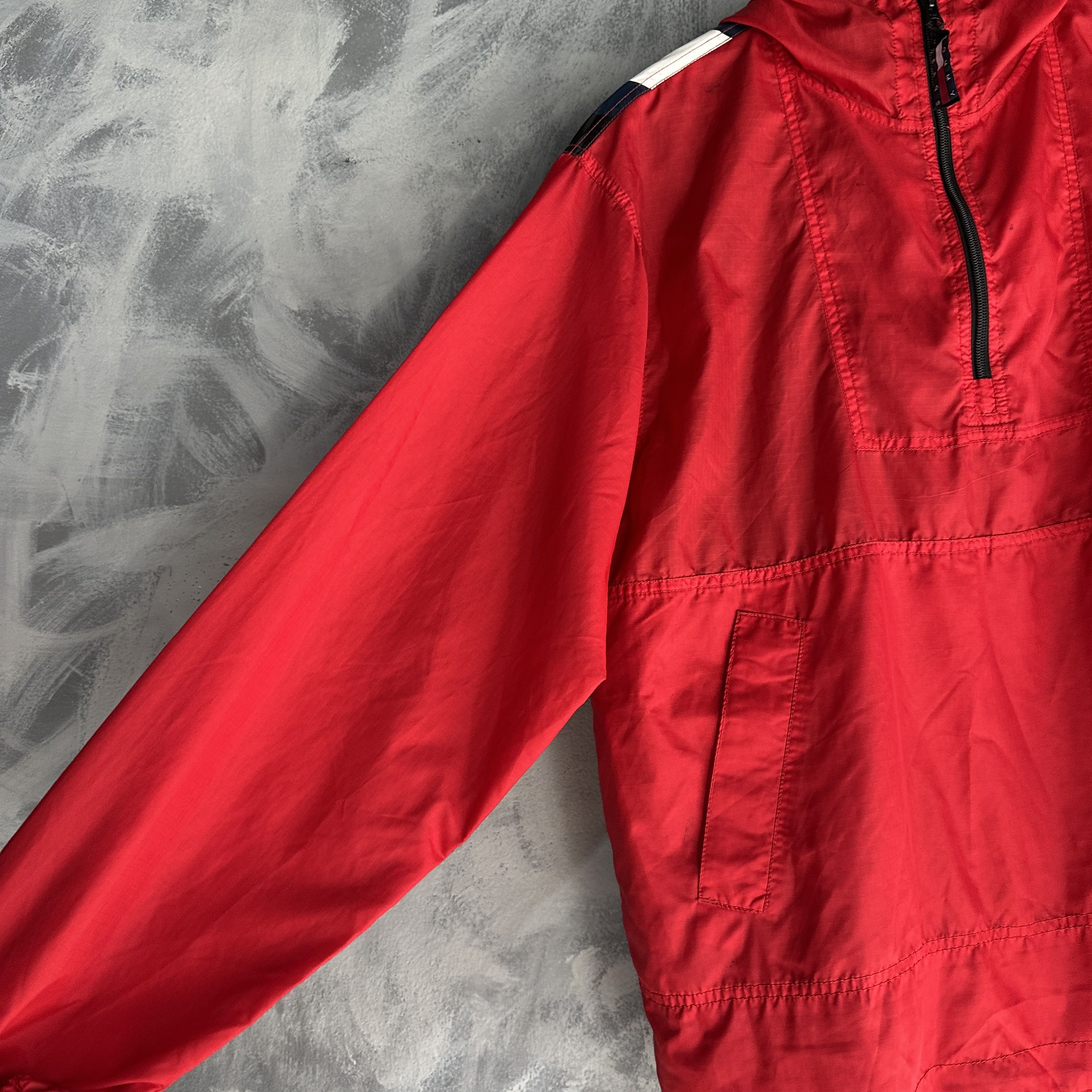 Tommy Hilfiger Vintage Tommy Jeans 1/4 Jacket Mens Medium Red Windbreaker Size US M / EU 48-50 / 2 - 4 Thumbnail