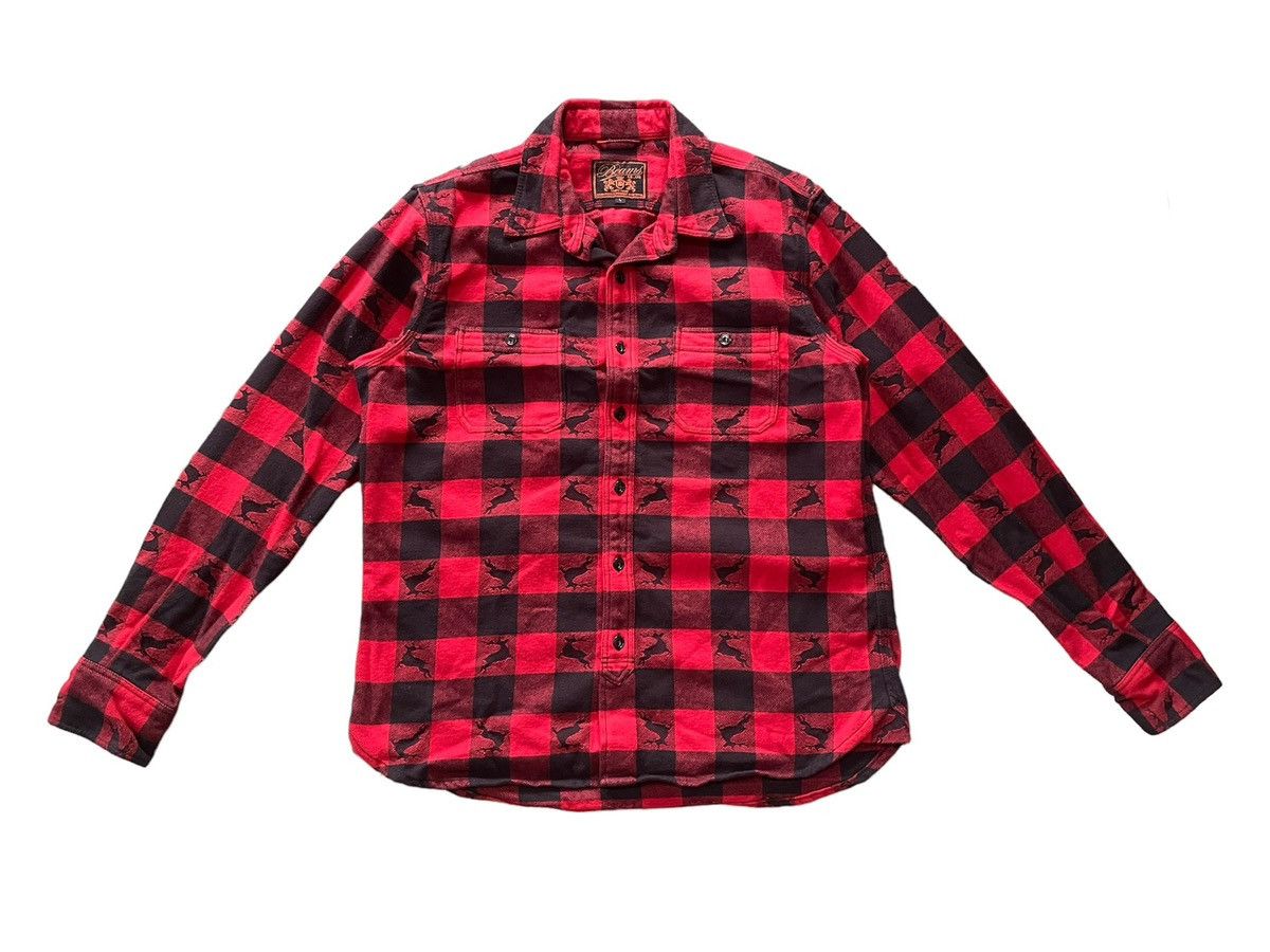 Beams Plus Beams Hard Cotton Red Tartan Deer Design Size US L / EU 52-54 / 3 - 1 Thumbnail