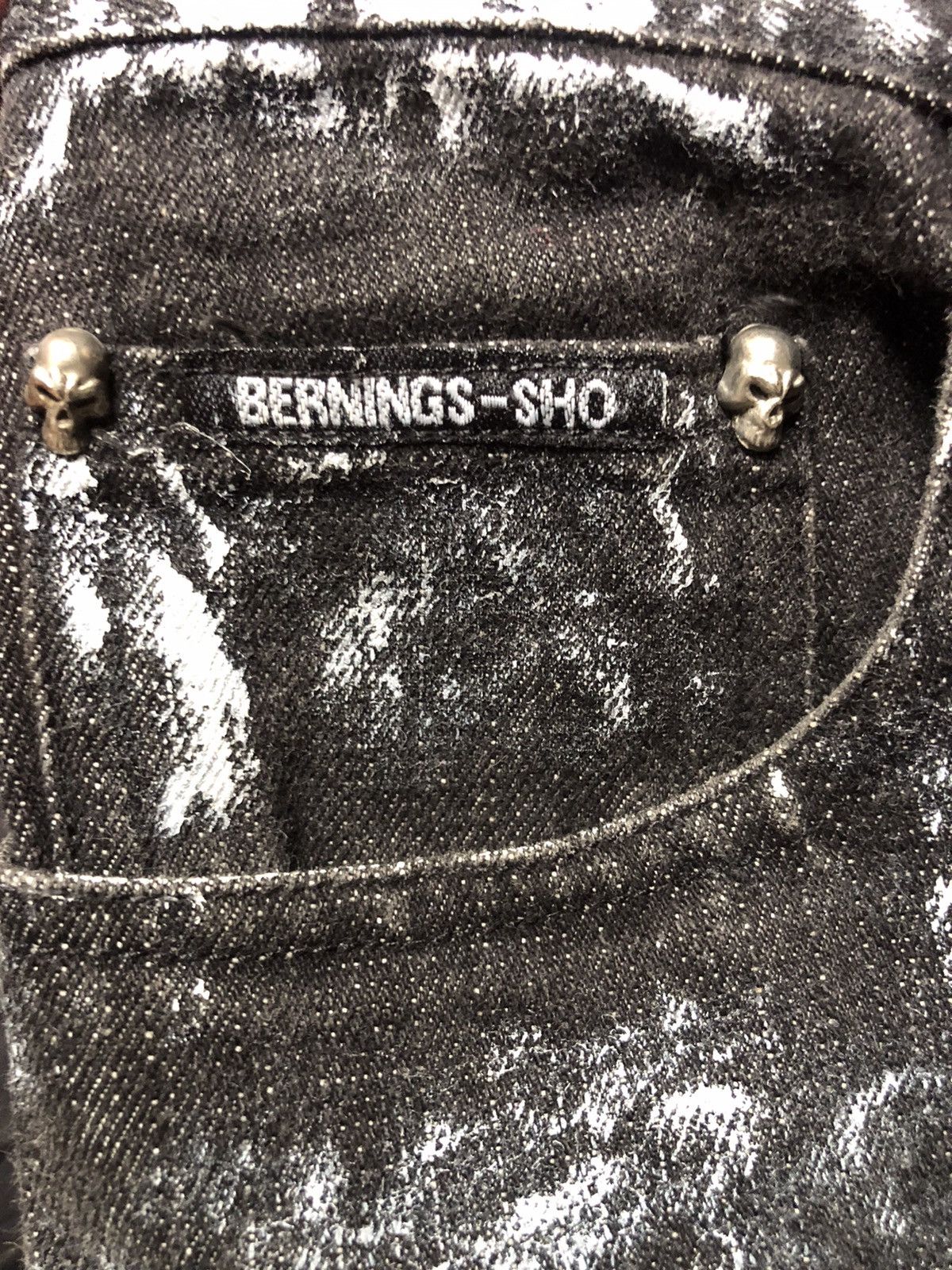 Japanese Brand Berning Sho Distressed Poem Jeans Size US 30 / EU 46 - 10 Thumbnail