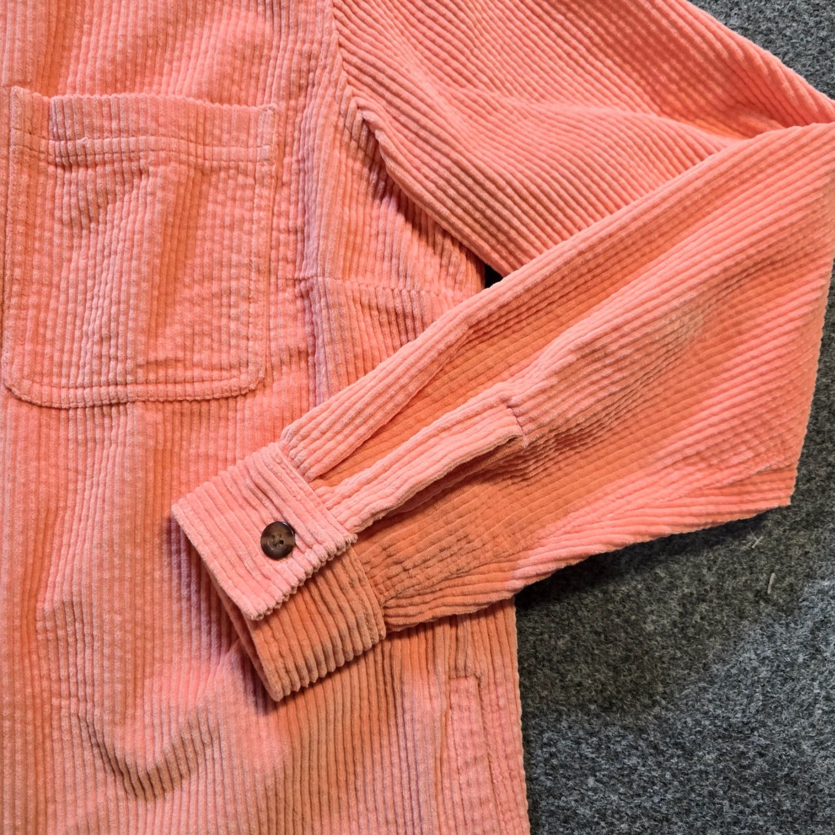 Vintage L.L. Bean Jacket Womens Small Tall Orange Wide Wale Corduroy Shirt Shacket Casual Size S / US 4 / IT 40 - 3 Thumbnail