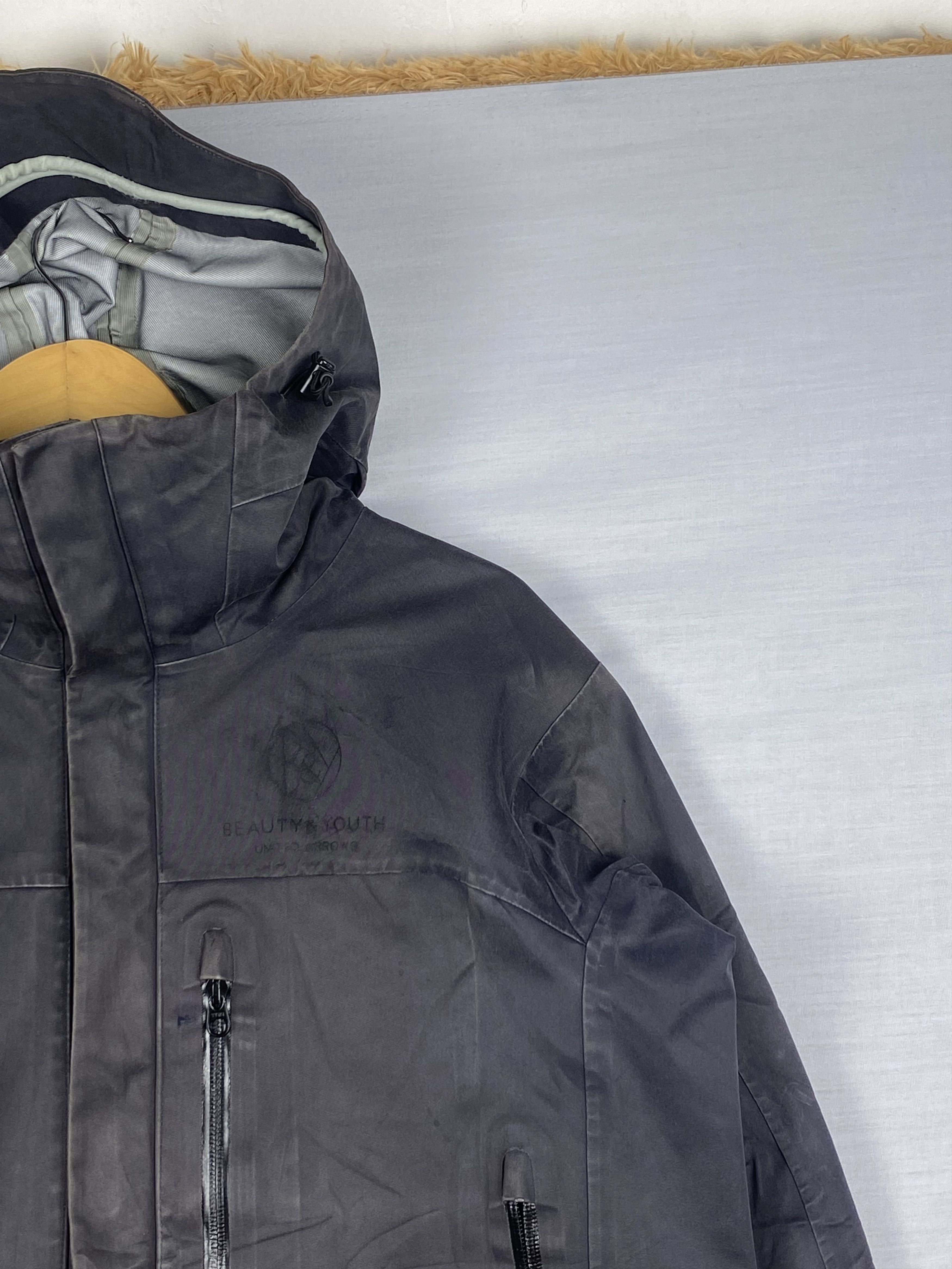 BEAUTY&YOUTH Vintage Beauty And Youth Hoodie Zip Up Waxed Canvas Jacket Size US L / EU 52-54 / 3 - 6 Thumbnail