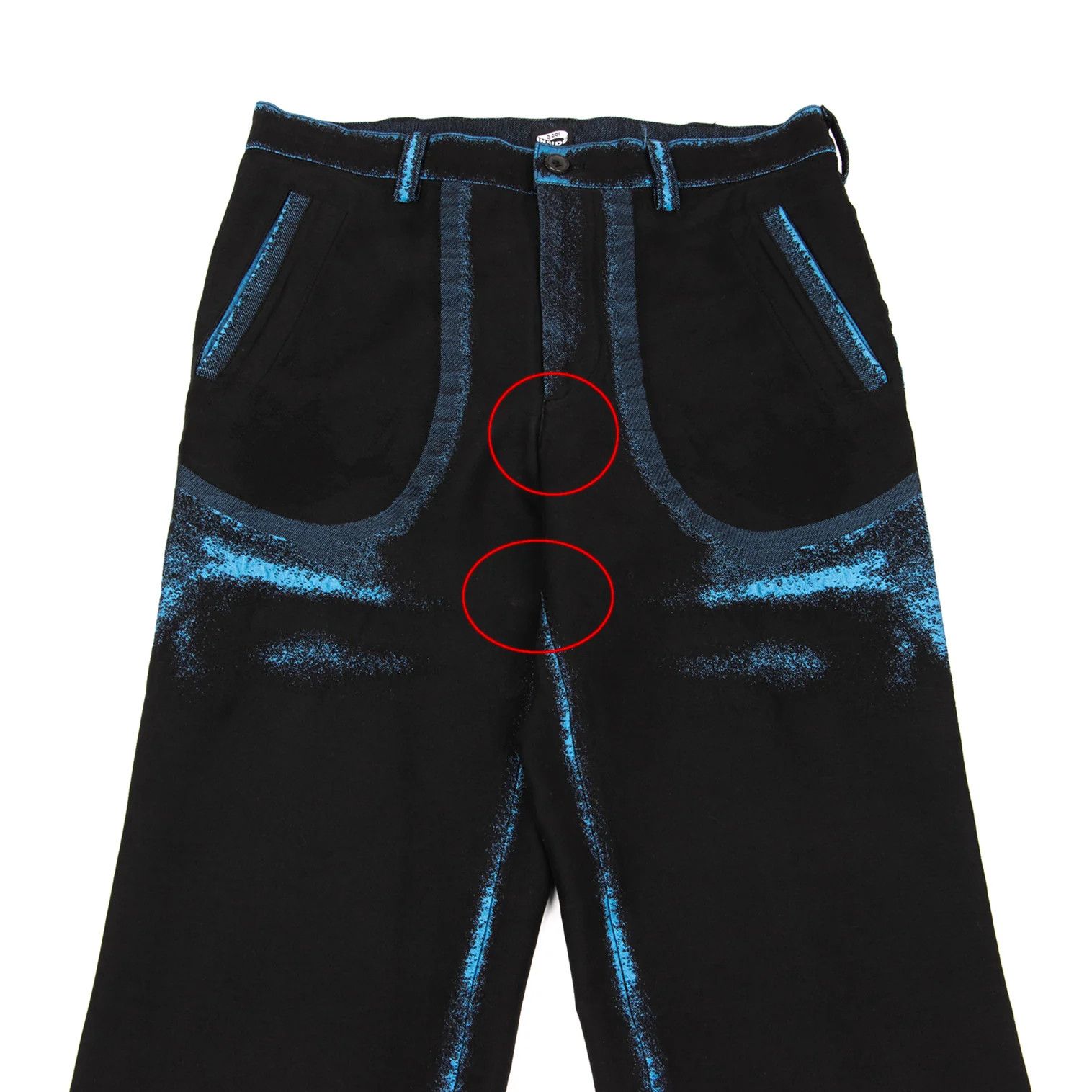 Issey Miyake A-POC INSIDE Trim Fade Design Pants in Black and Blue Size US 36 / EU 52 - 2 Thumbnail