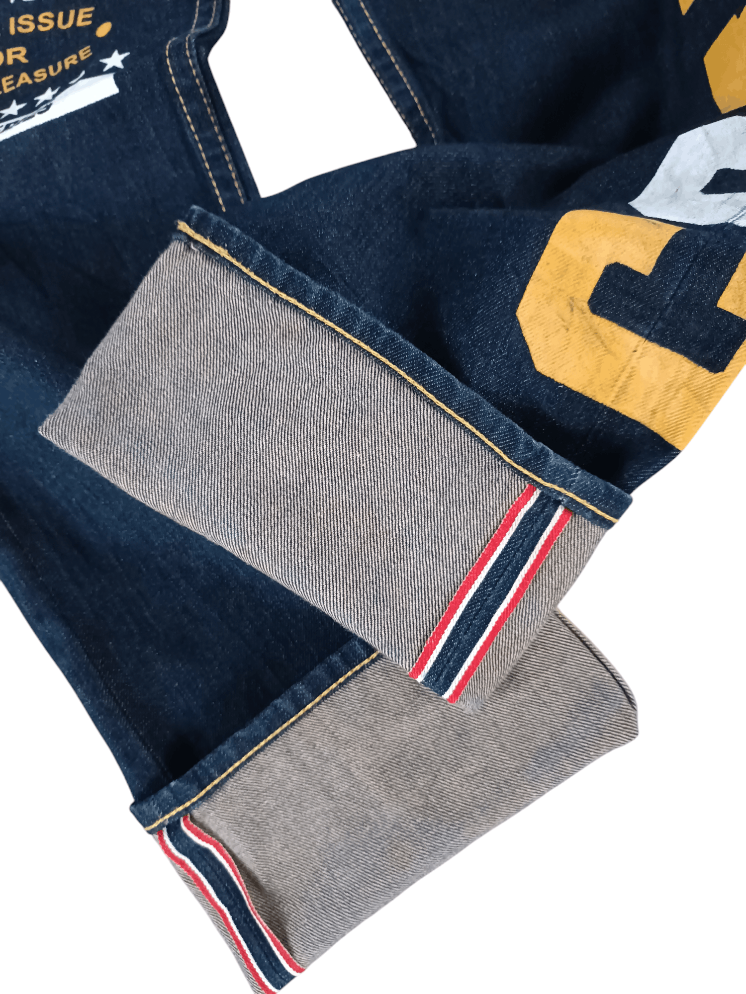 Other Co & Lu Selvedge Big Logo Nice Design Denim Jeans Size US 30 / EU 46 - 7 Thumbnail