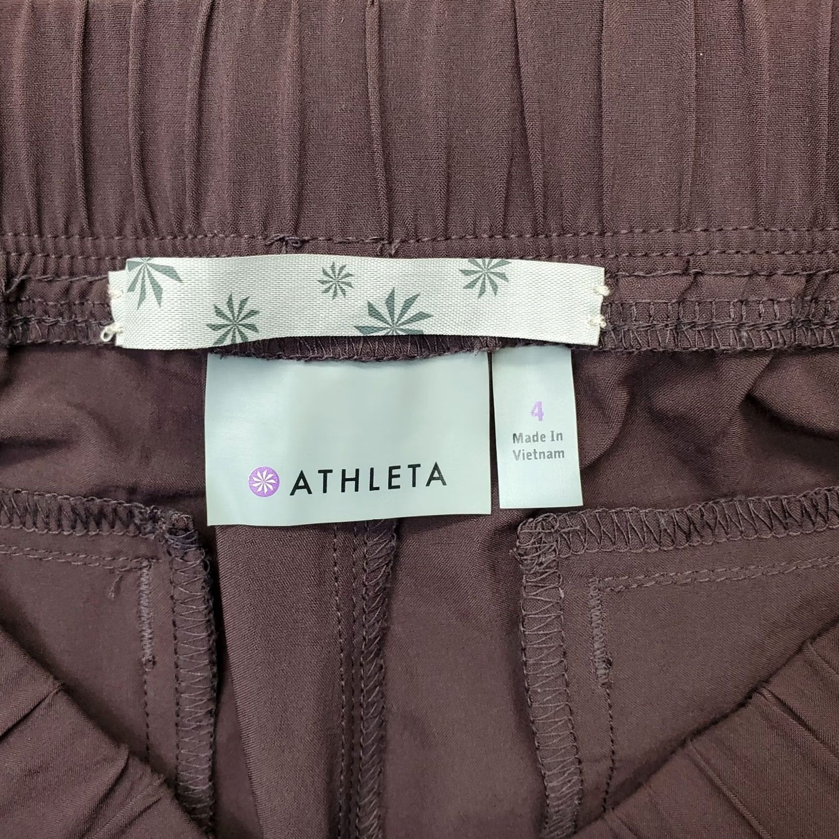 Athleta Athleta Womens Sweatpants 4 Purple Relaxed Elastic Waist Zip Pocket Tapered Leg - Size 4 - Pant, Casual, Activewear, Travel, 28 Inseam Size 27" / US 4 / IT 40 - 7 Thumbnail