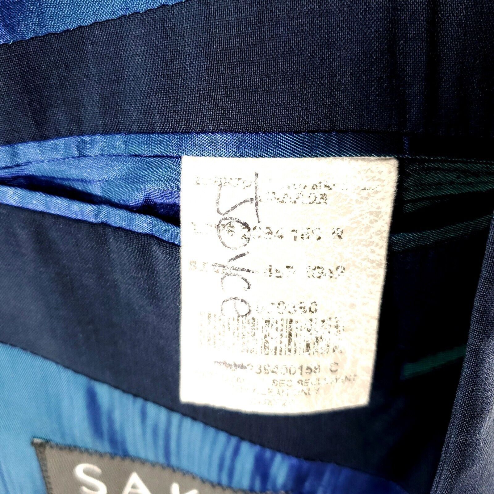 Arnold Brant DAMAGED Arnold Brant Marzotto Wool 3 Button Blazer 48L Blue Size 48L - 11 Thumbnail