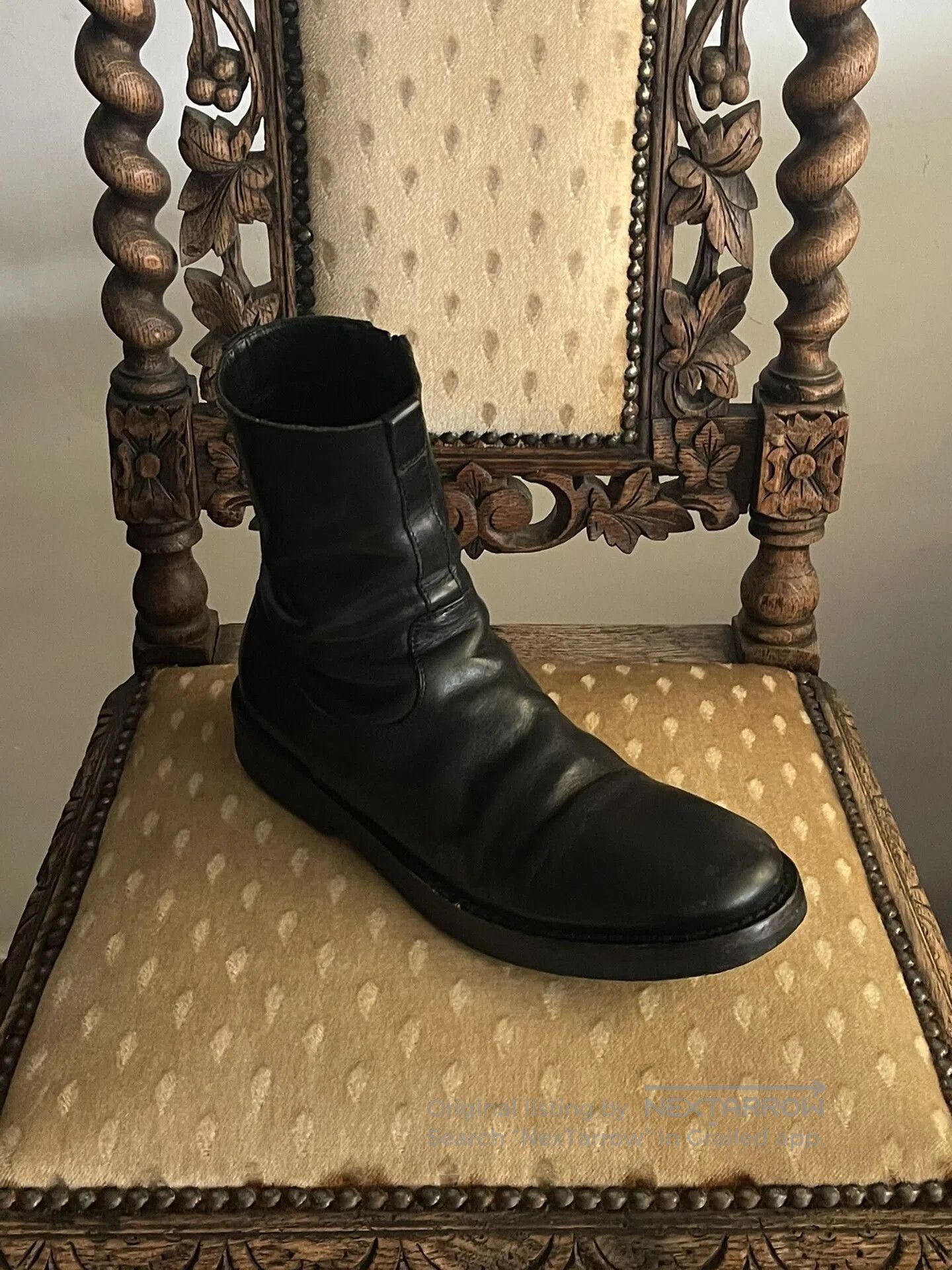 Ann Demeulemeester Ann Demeulemeester Combat Boots in Black. Size US 10.5 / EU 43-44 - 5 Thumbnail
