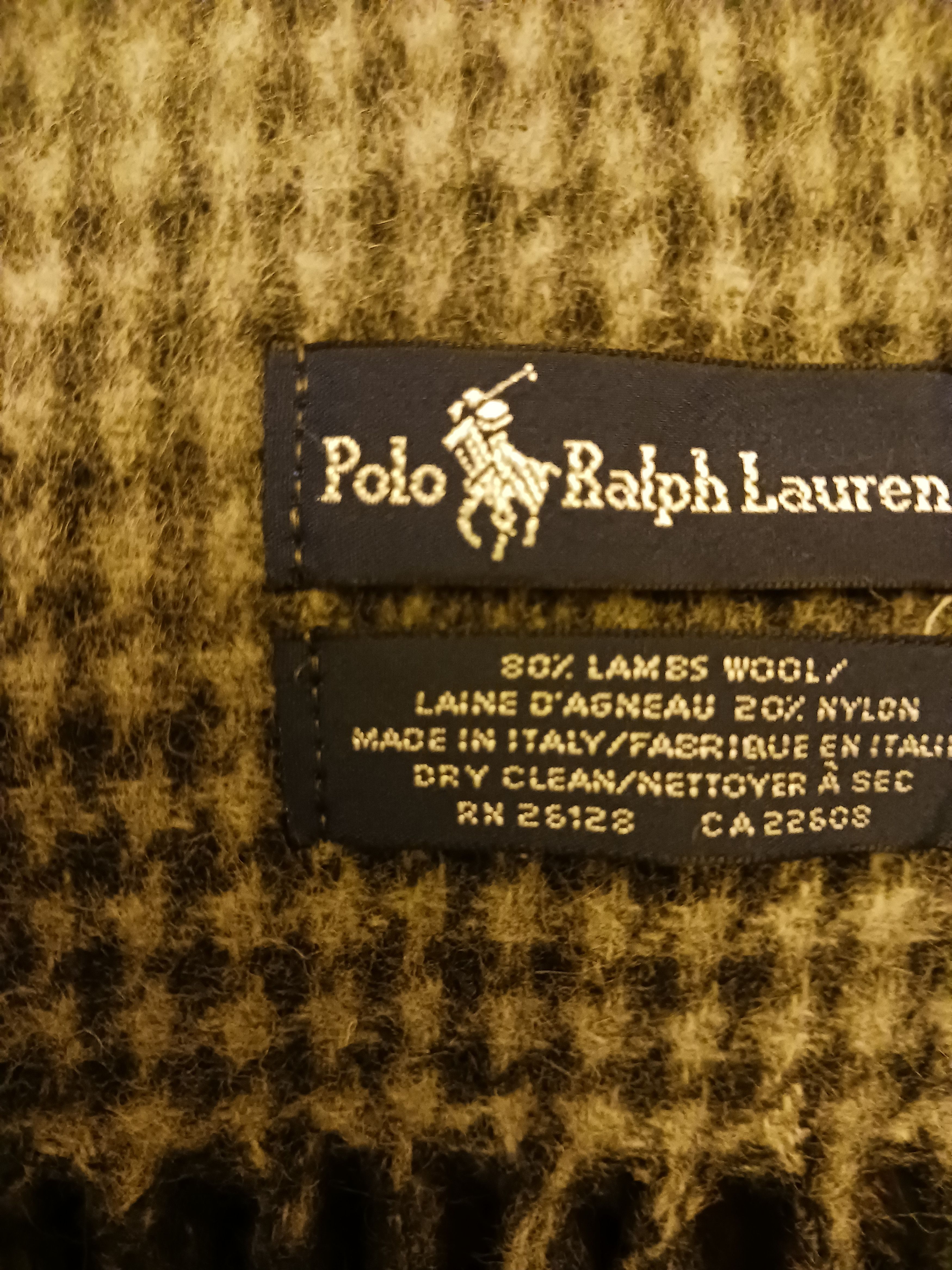 Polo Ralph Lauren 100% Lambs Wool Neck Scarf. Size ONE SIZE - 3 Thumbnail